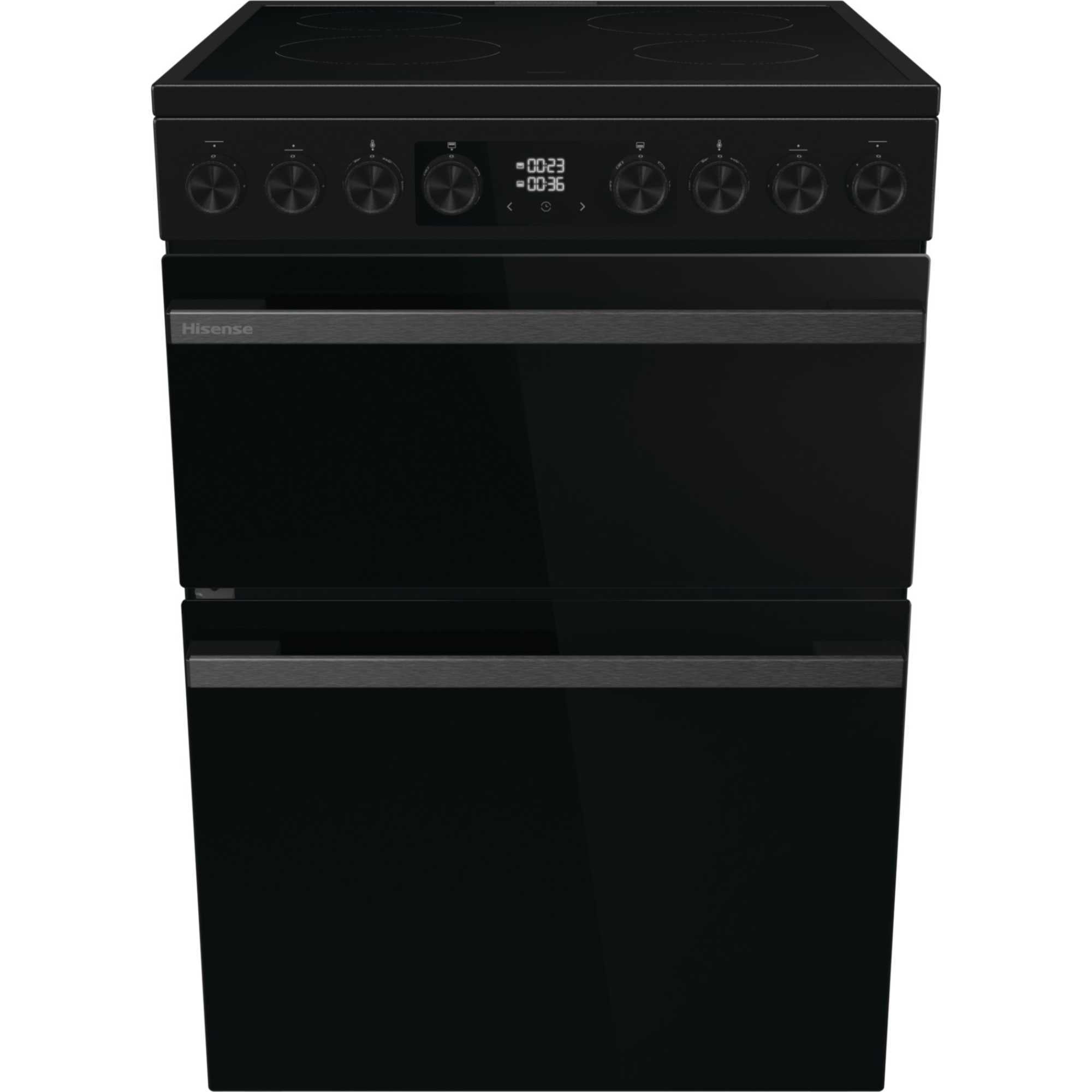 HDCEC6C20B Double Oven Cooker with Ceramic Hob - Black