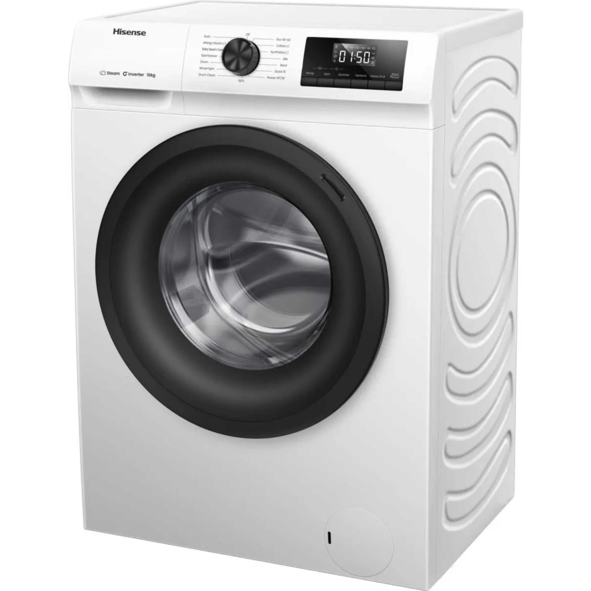 WF1Q1041BW 10kg 1400 Spin, Steam Washing Machine - White