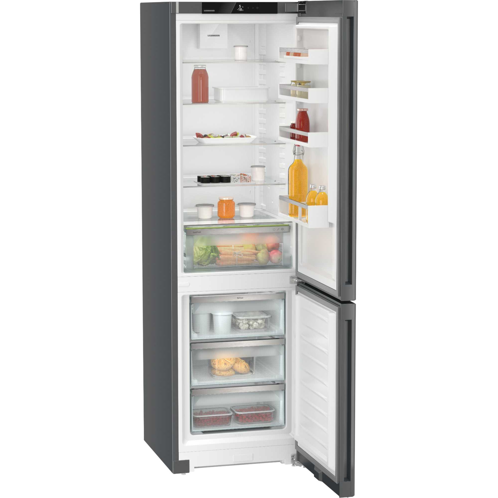 CNDGC 5703 Pure NoFrost Fidge Freezers with EasyFresh - Dark Grey