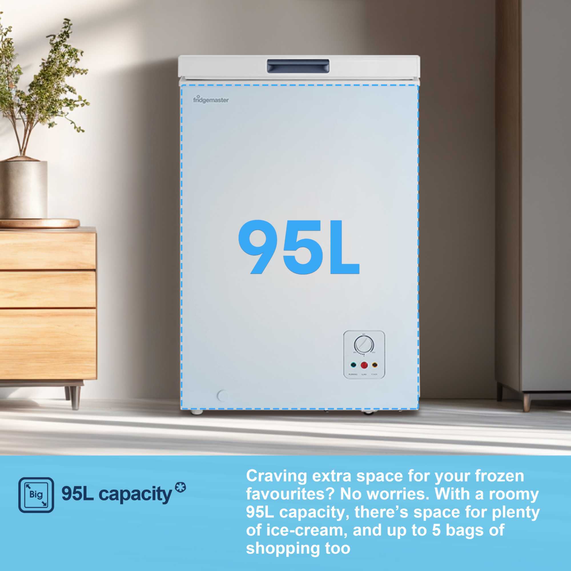 MCF96E Chest Freezer with Winter Guard Technology