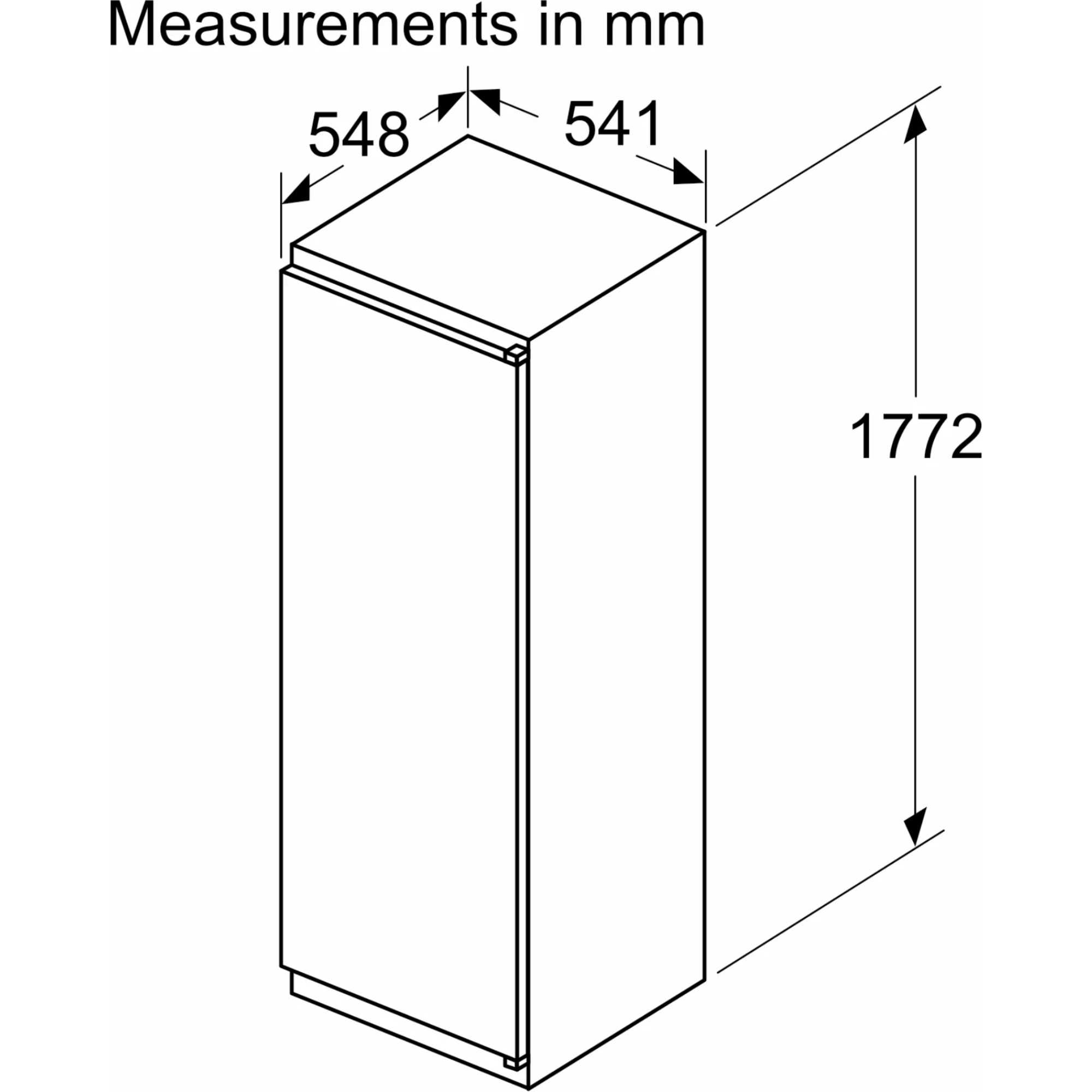 KIR81NSE0G Series 2 310l Built-In Larder Fridge