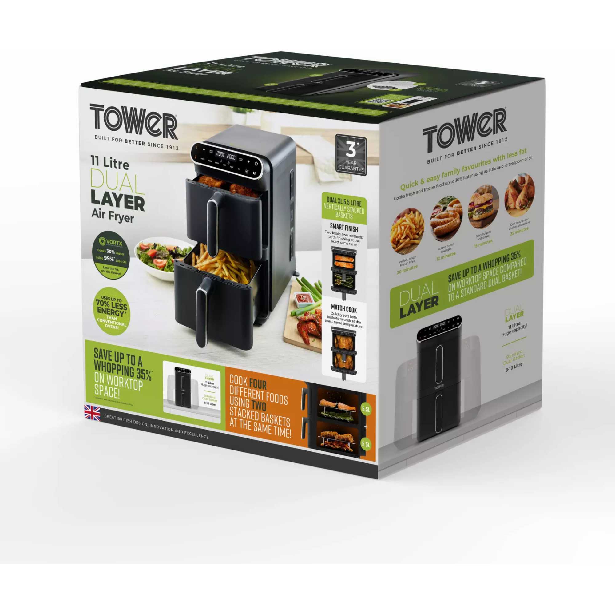 T17190 Vortx 11l Dual Layer Air Fryer