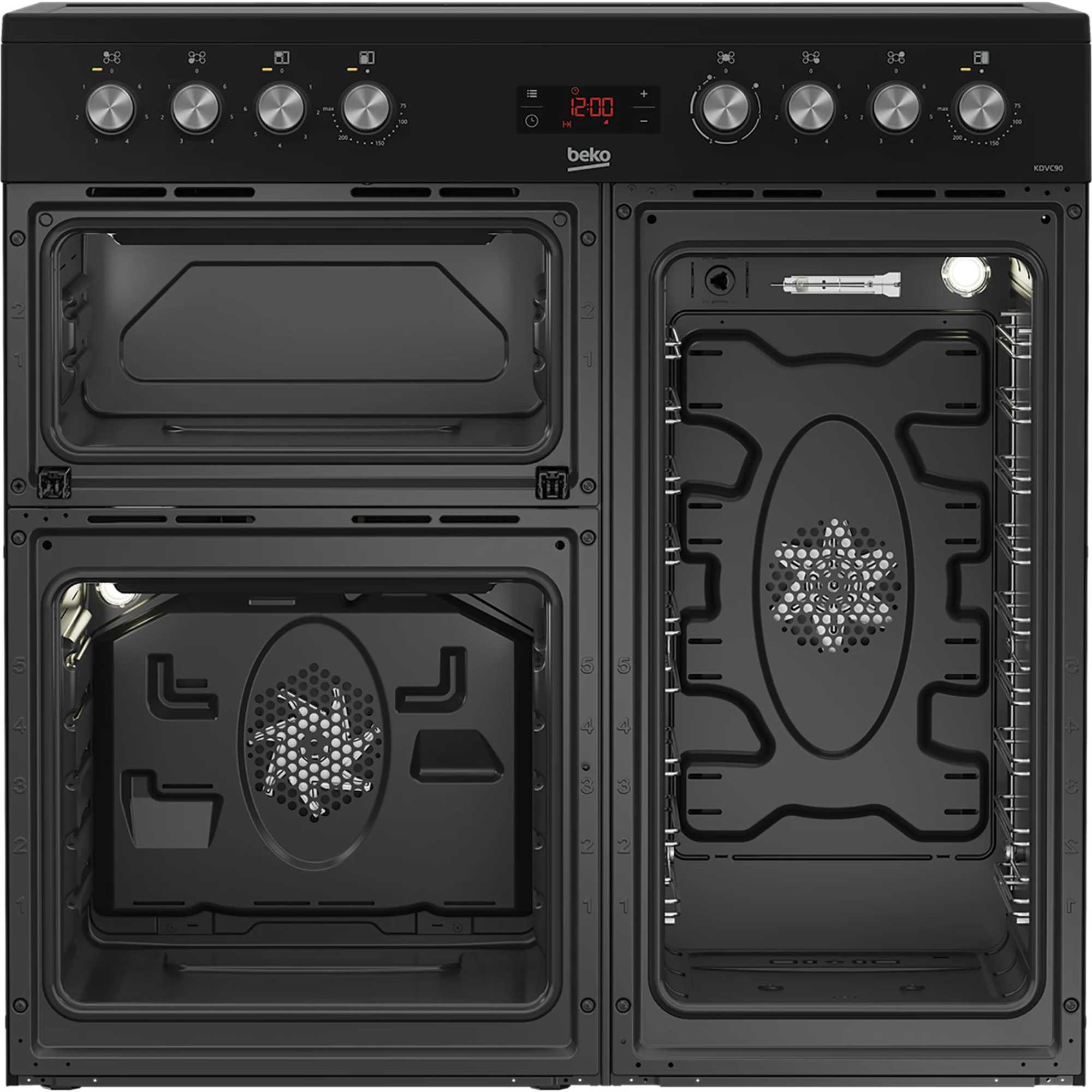 90cm Double Oven Range Cooker with 5 Ceramic Hobs - KDVC90K