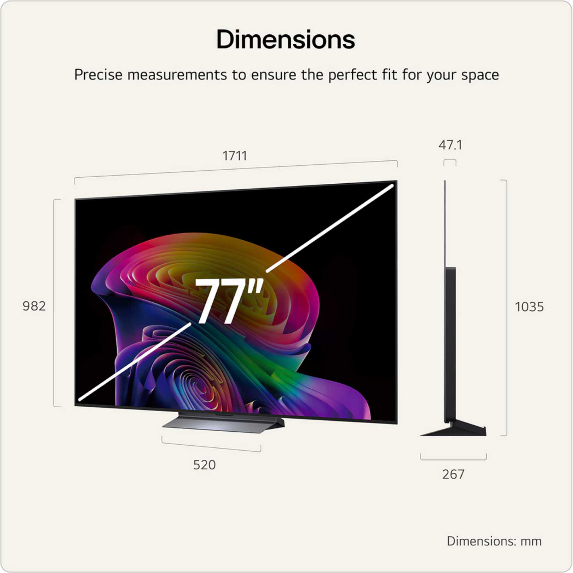 C66LB 77" 4K Ultra HD OLED HDR evo AI Smart TV - 77C66LB