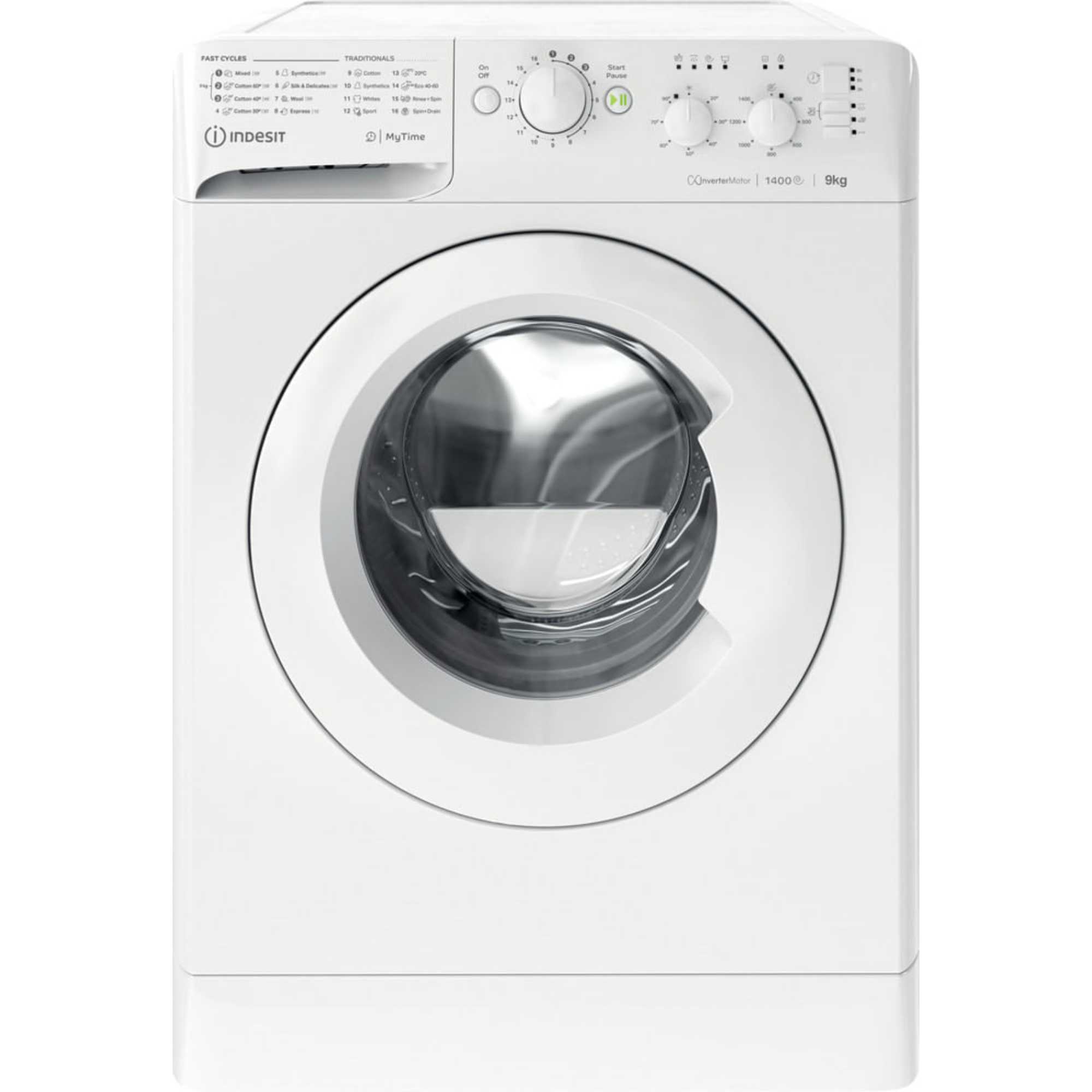 MyTime 9kg 1400rpm Washing Machine - MTWC 91495 W UK N
