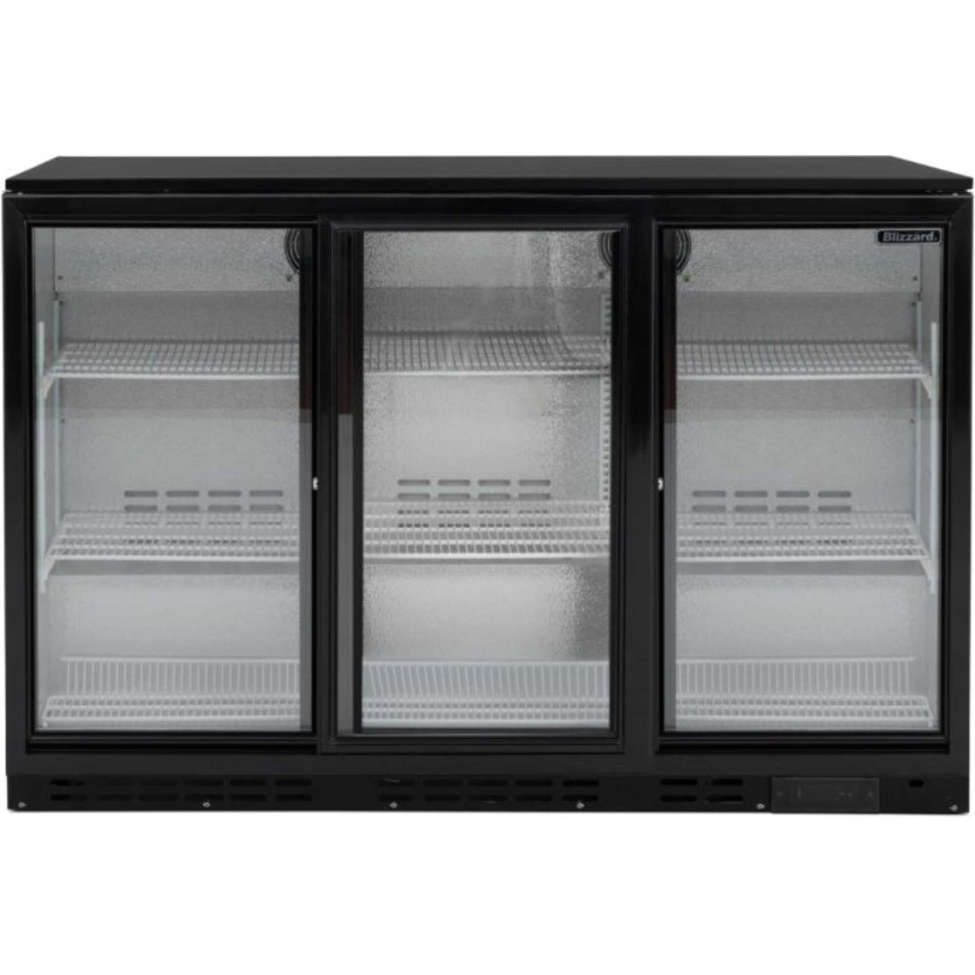 BAR3SL Triple Sliding Glass Door 338 Bottle Capacity Cooler - Black
