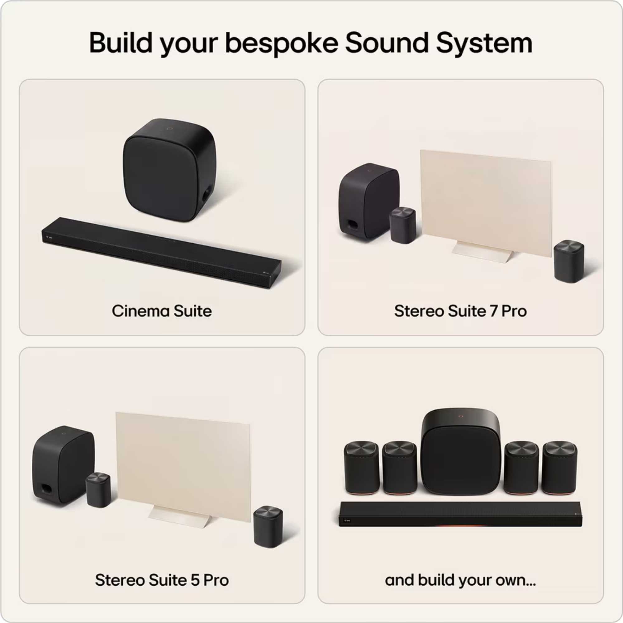 Sound Suite W7 Wireless Sub Woofer Dolby Atmos FlexConnect - Black