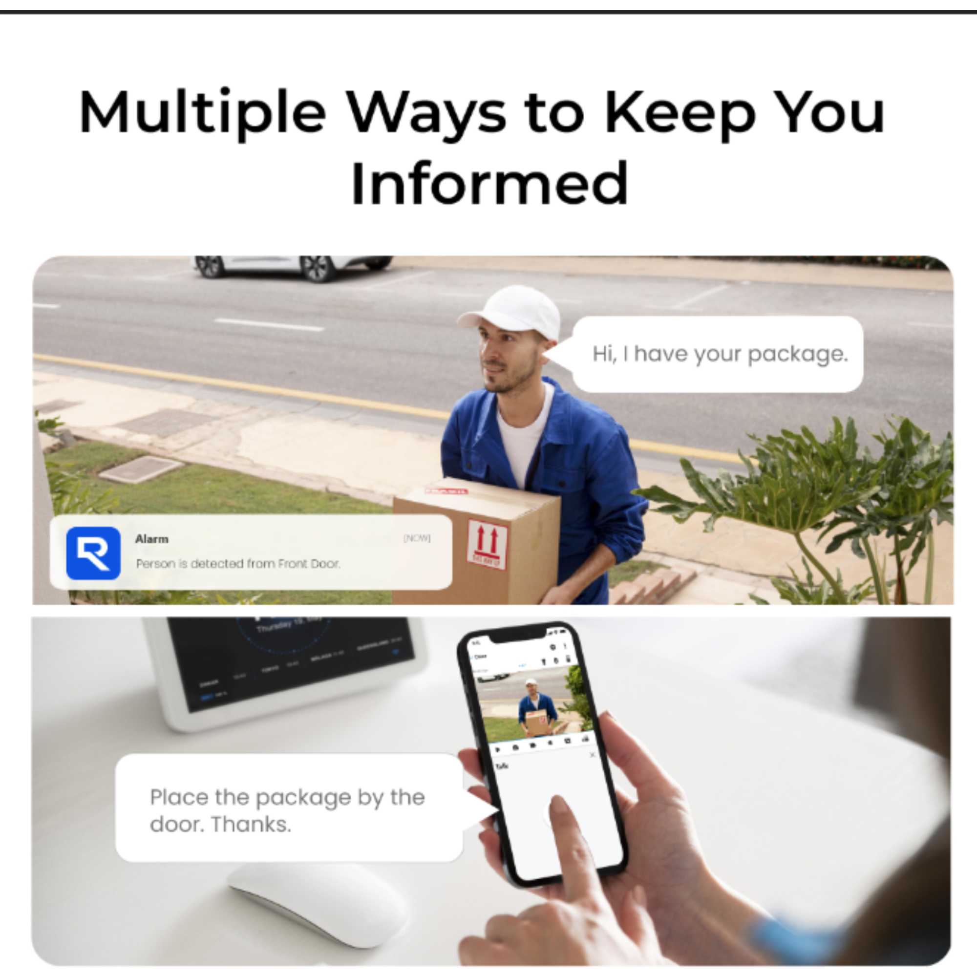 2K WiFi Battery Video Doorbell, Smart Detection with Chime + 64GB