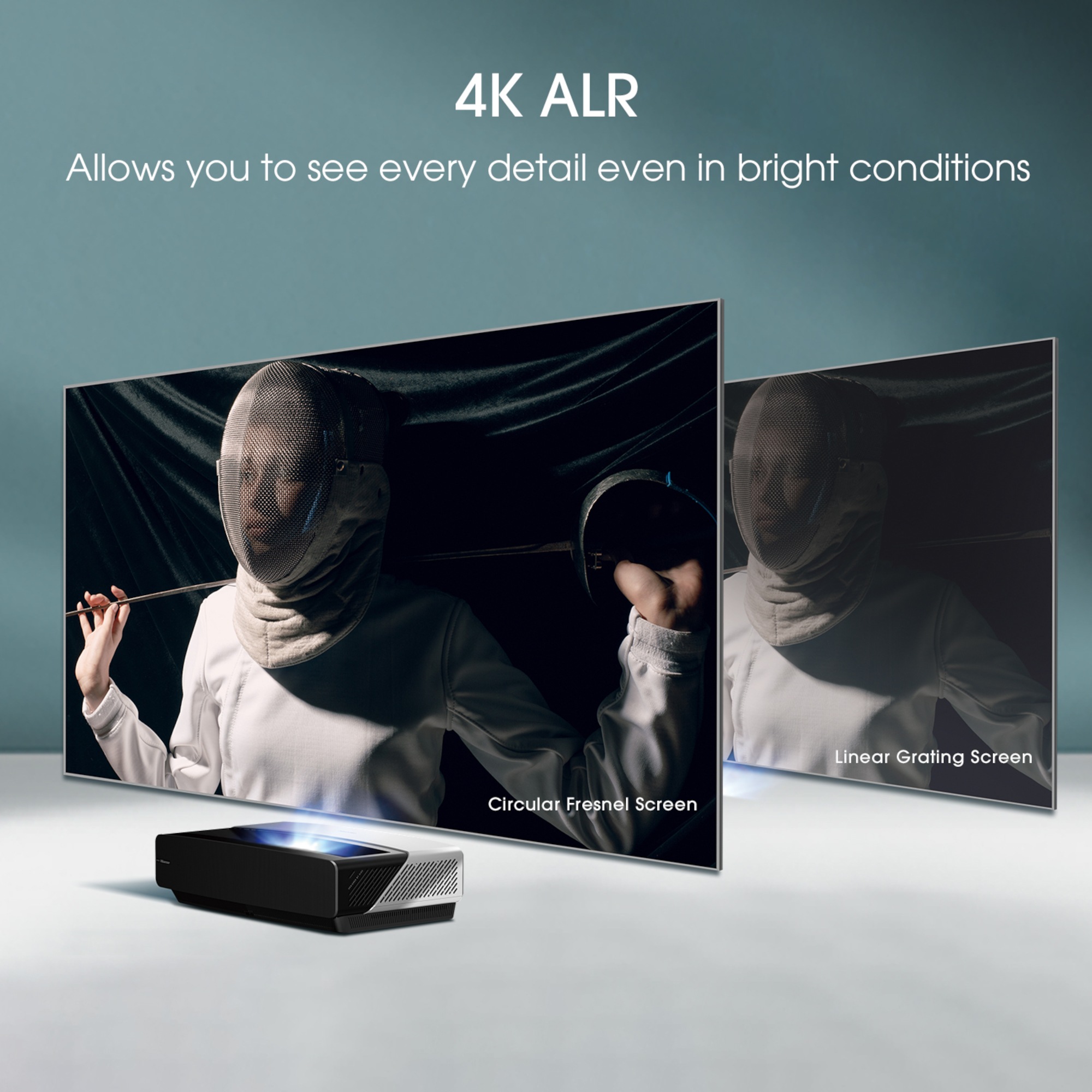 100L5FTUK-D12 100" Laser Projector - Black