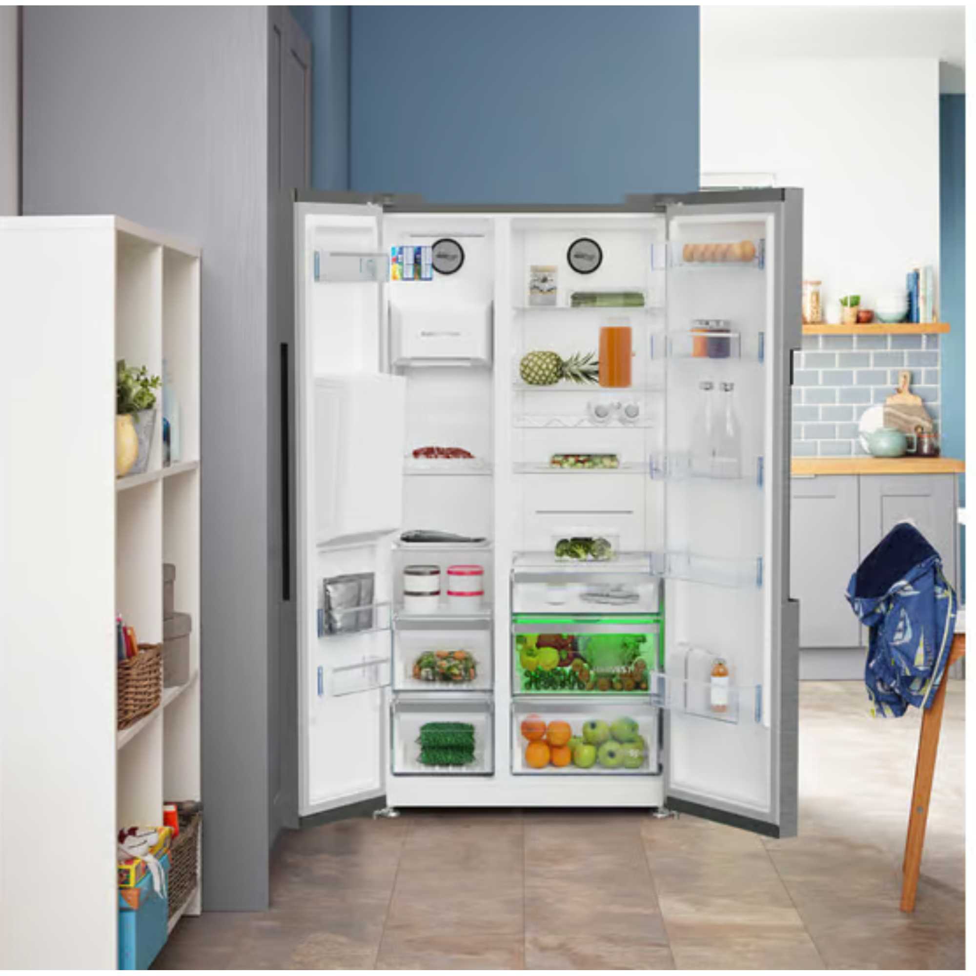ASP352VPX American Style 571l NeoFrost Fridge Freezer - Brushed Steel