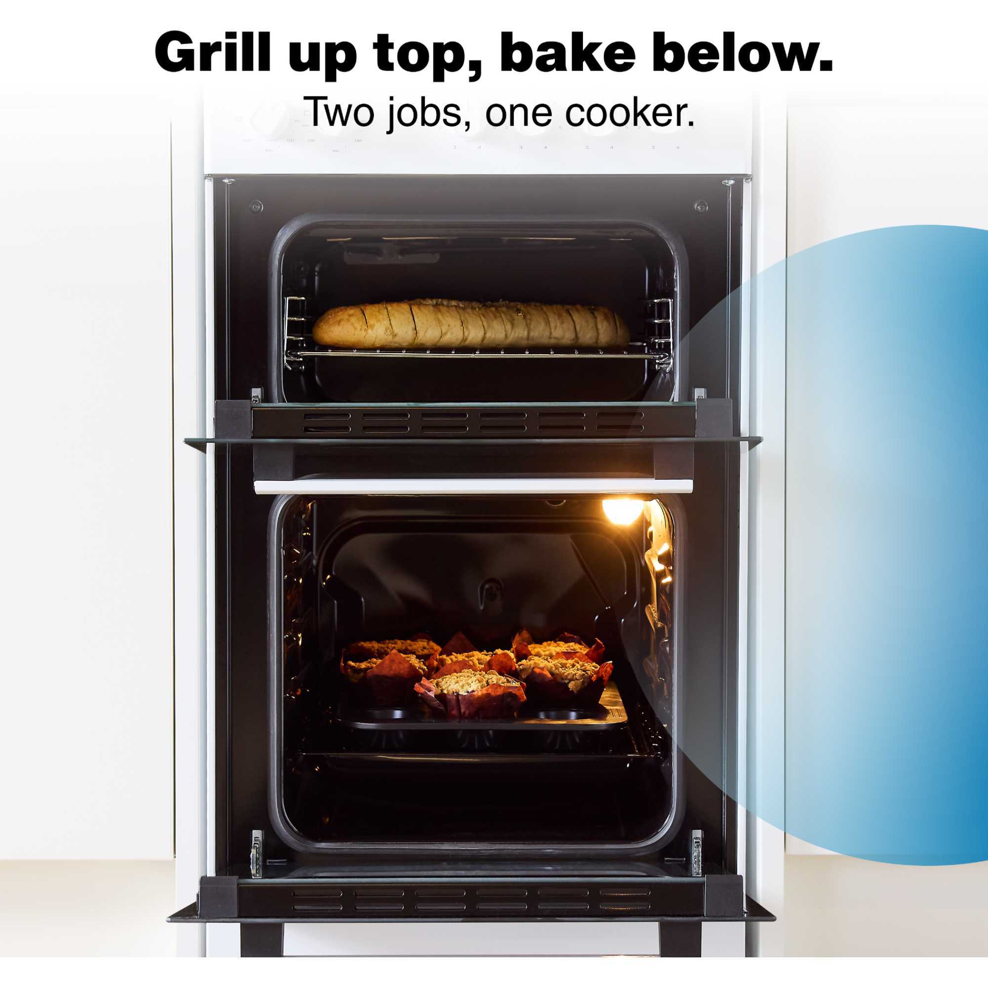 CETS502W 500mm Twin Cavity Freestanding Cooker