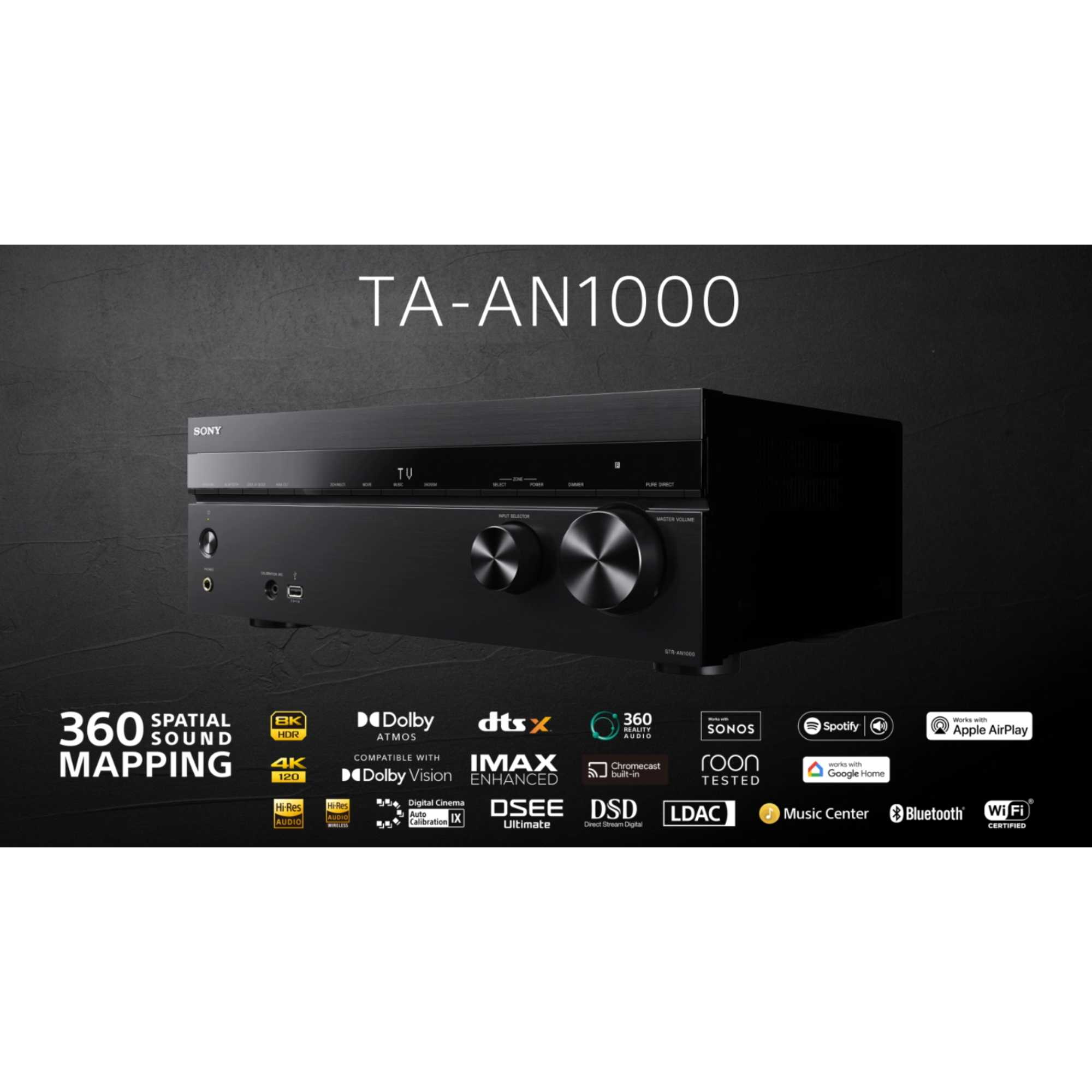 TA-AN1000 7.2 Channel 8K A/V Amplifier - Black