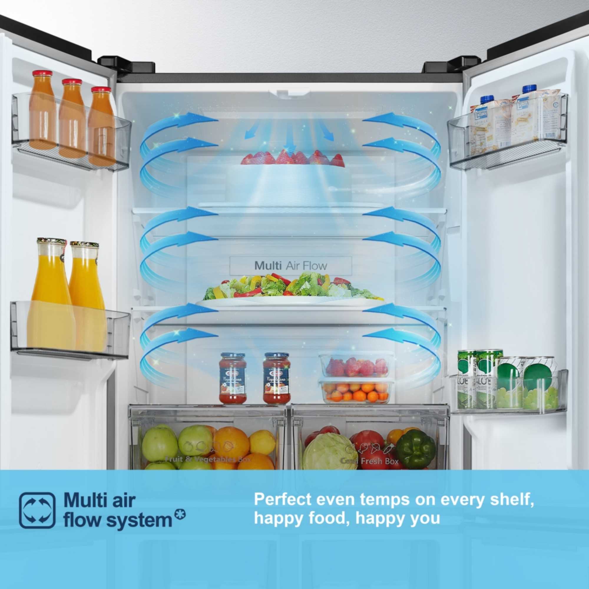 American Style Fridge Freezer 60/40 Total No Frost - Silver - MQ79395ES