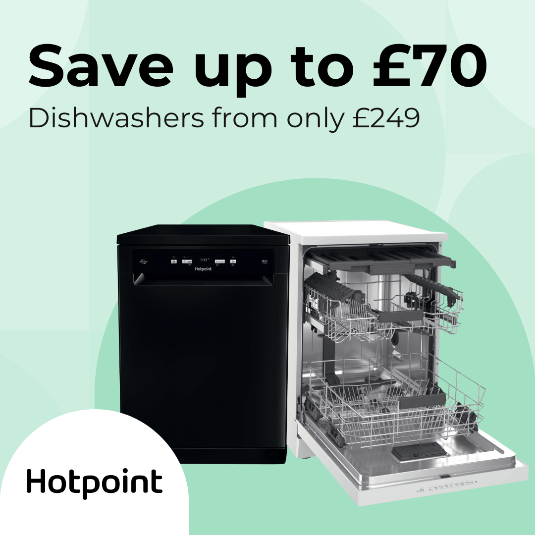 Save up to £70 on dishwashers from only £249