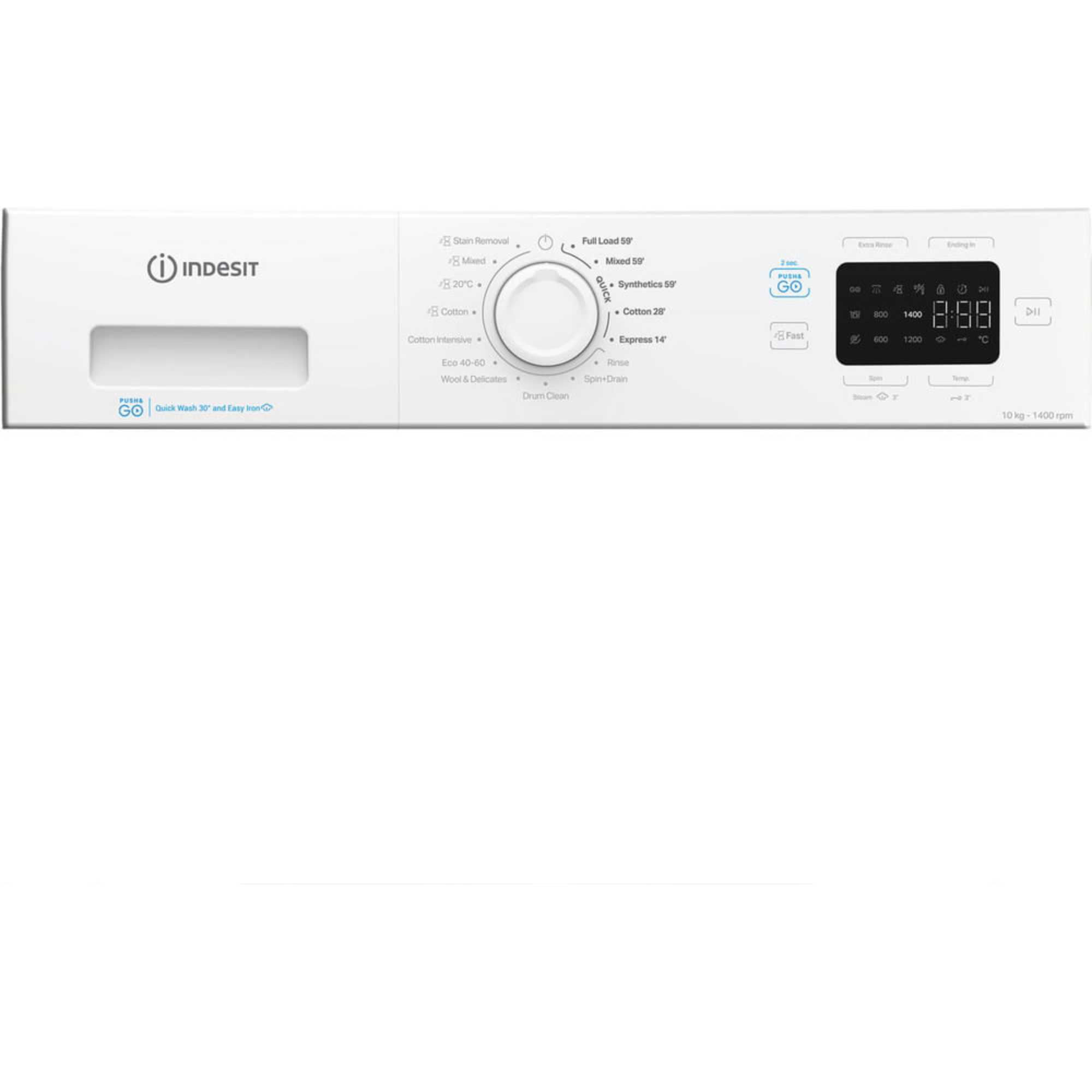 Push&Go 10kg 1400rpm Washing Machine - IP 1046 PUSH&GO UK