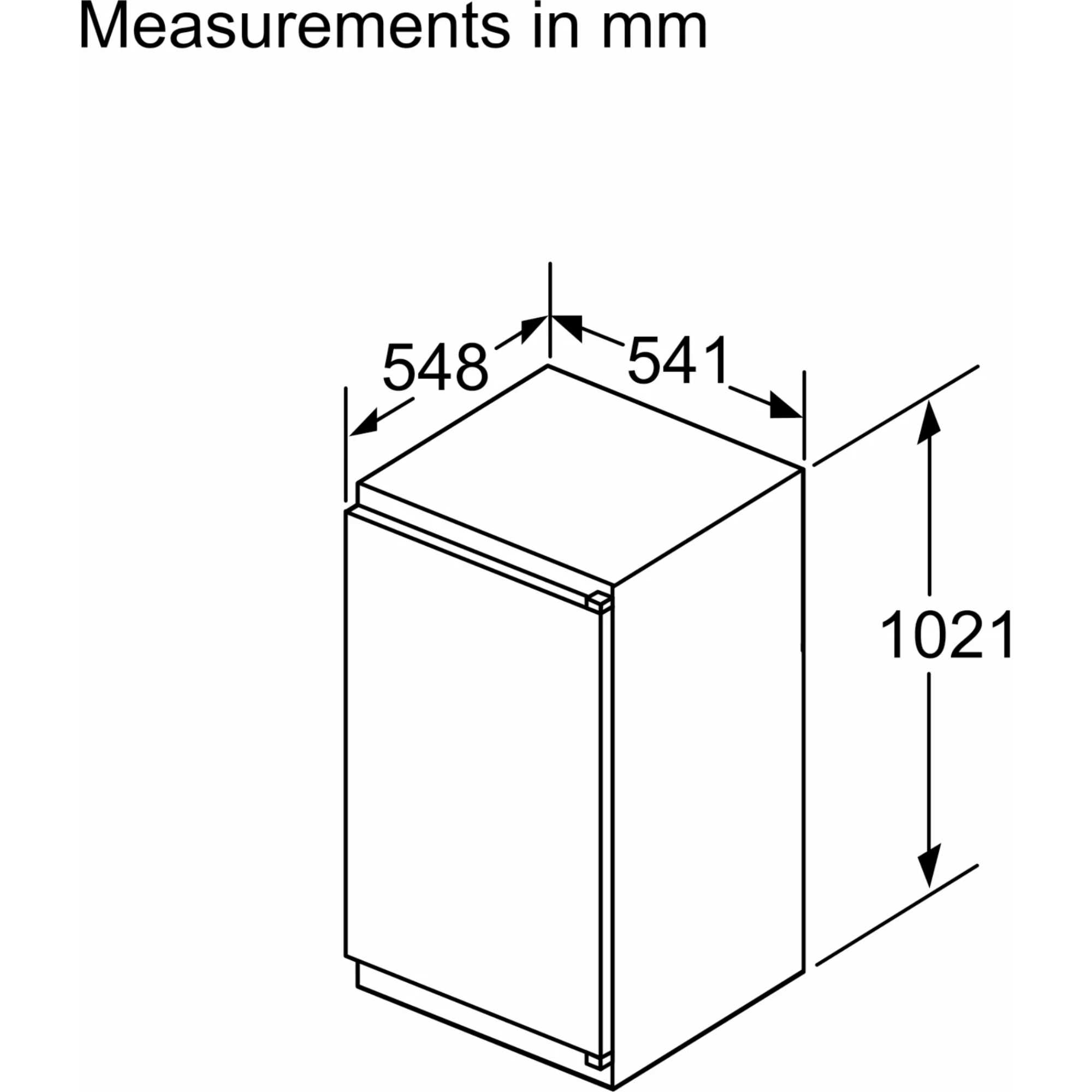 KI1311SE0 N 30 165l Built-In Larder Fridge