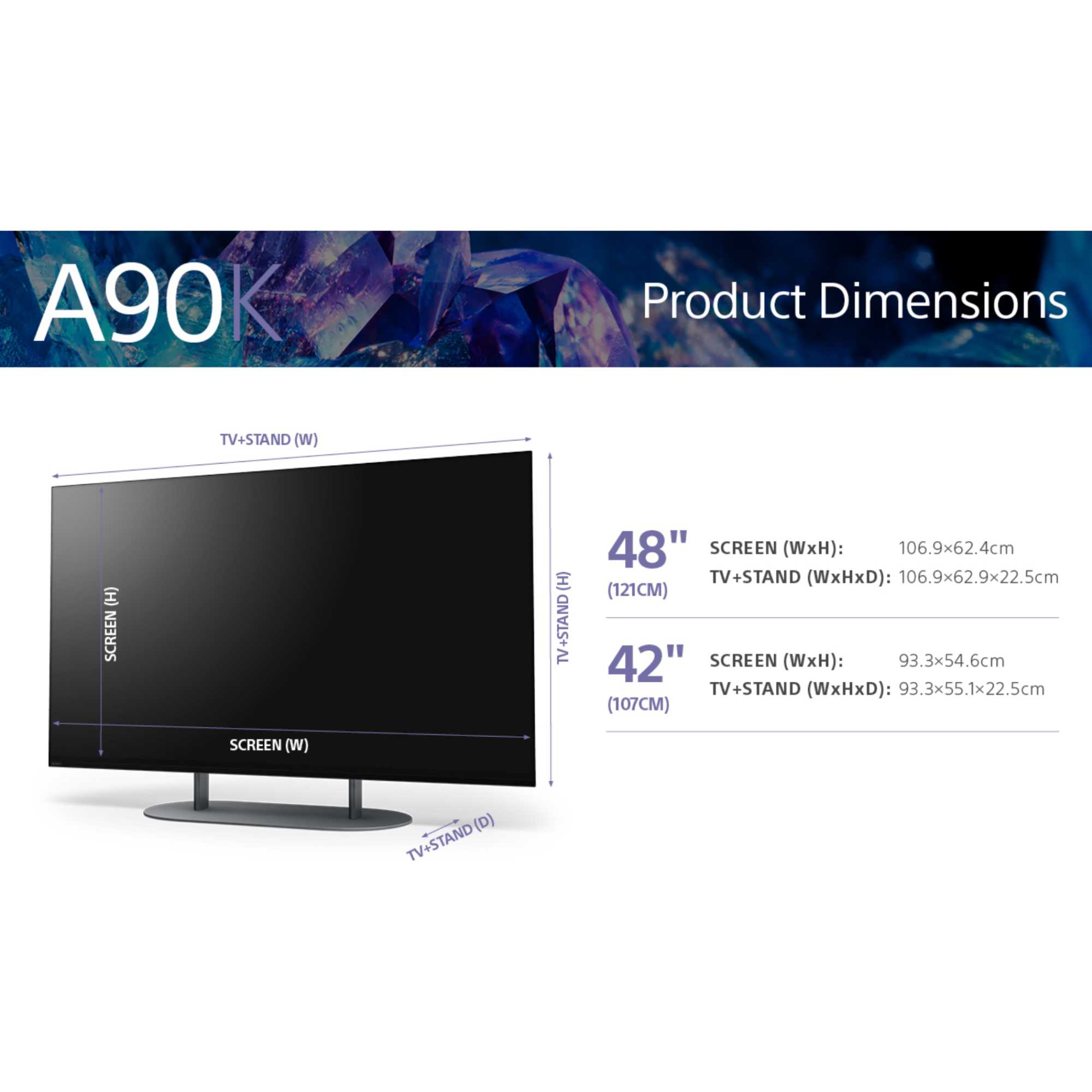 BRAVIA XR42A90KU 42" 4k HDR OLED Smart TV