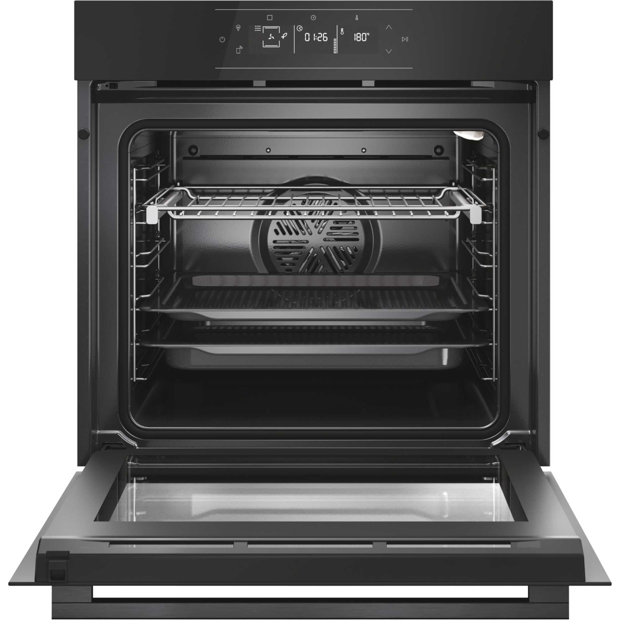 HO6M5G3HTB 78L Built-In Single Multifunction Oven - Black