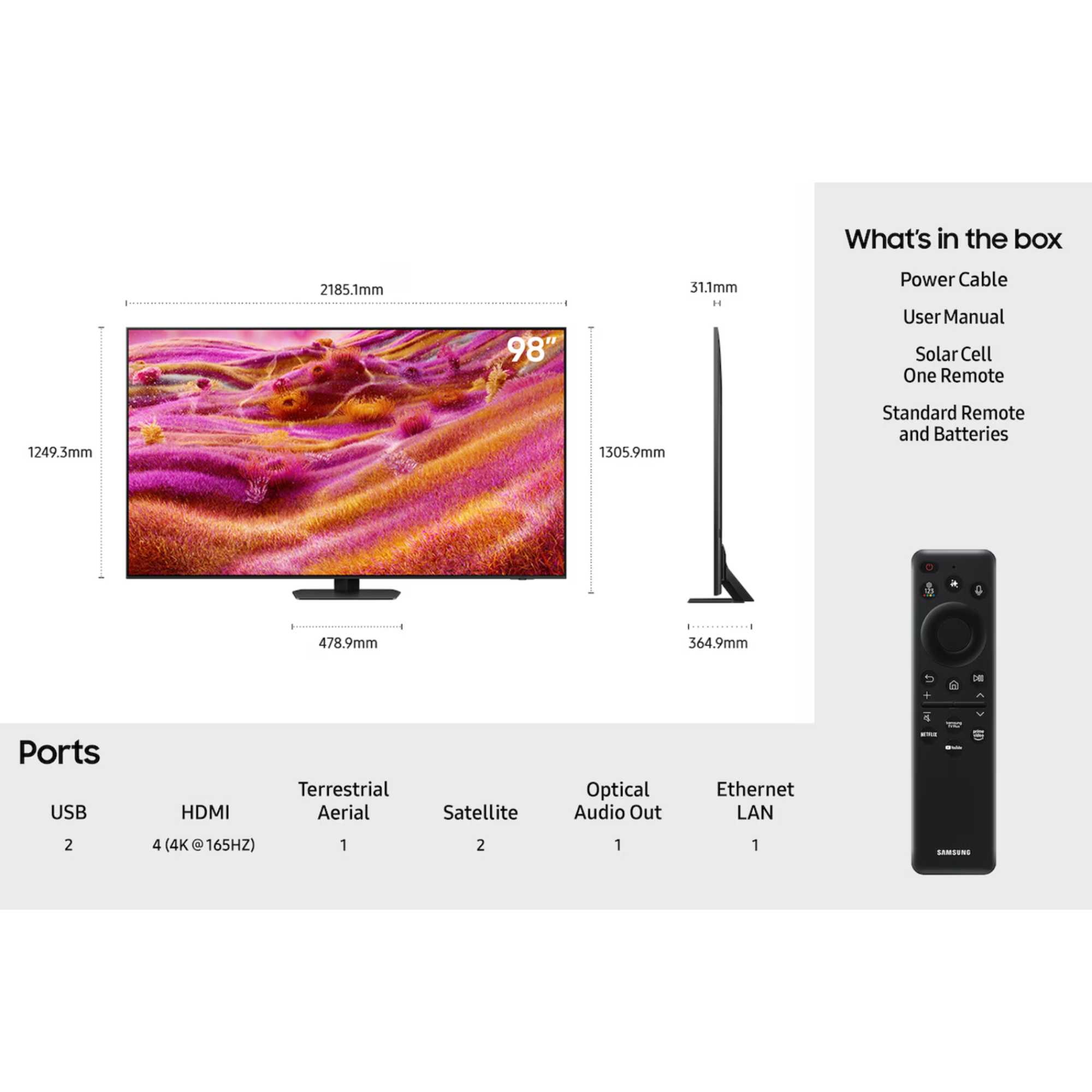 QN90F 98" 4K Ultra HD Neo QLED Smart TV - QE98QN90F