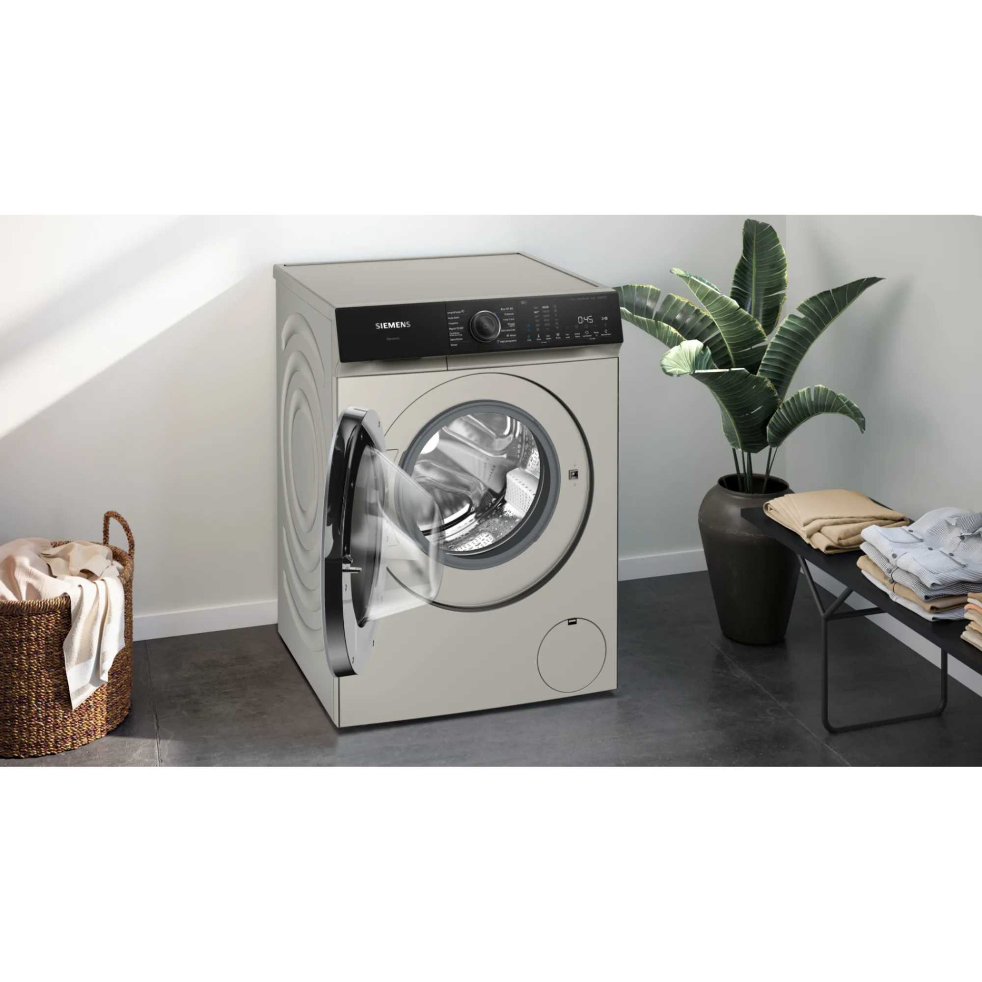 WG46H2AXGB iQ500 9kg Drum 1600rpm Smart Washing Machine - Silver Inox
