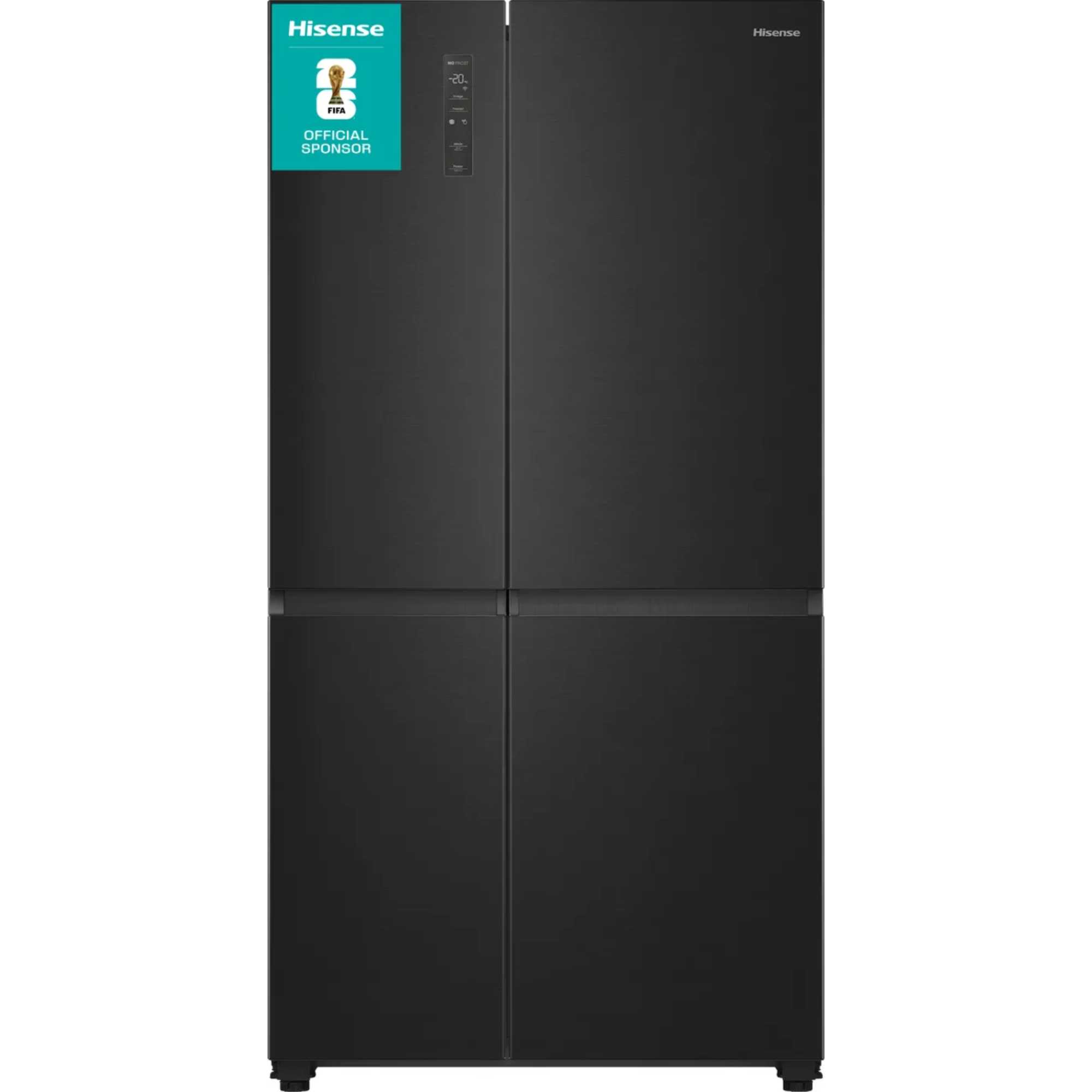 PureFlat RS5P668SSFC American Fridge Freezer No Frost - Black