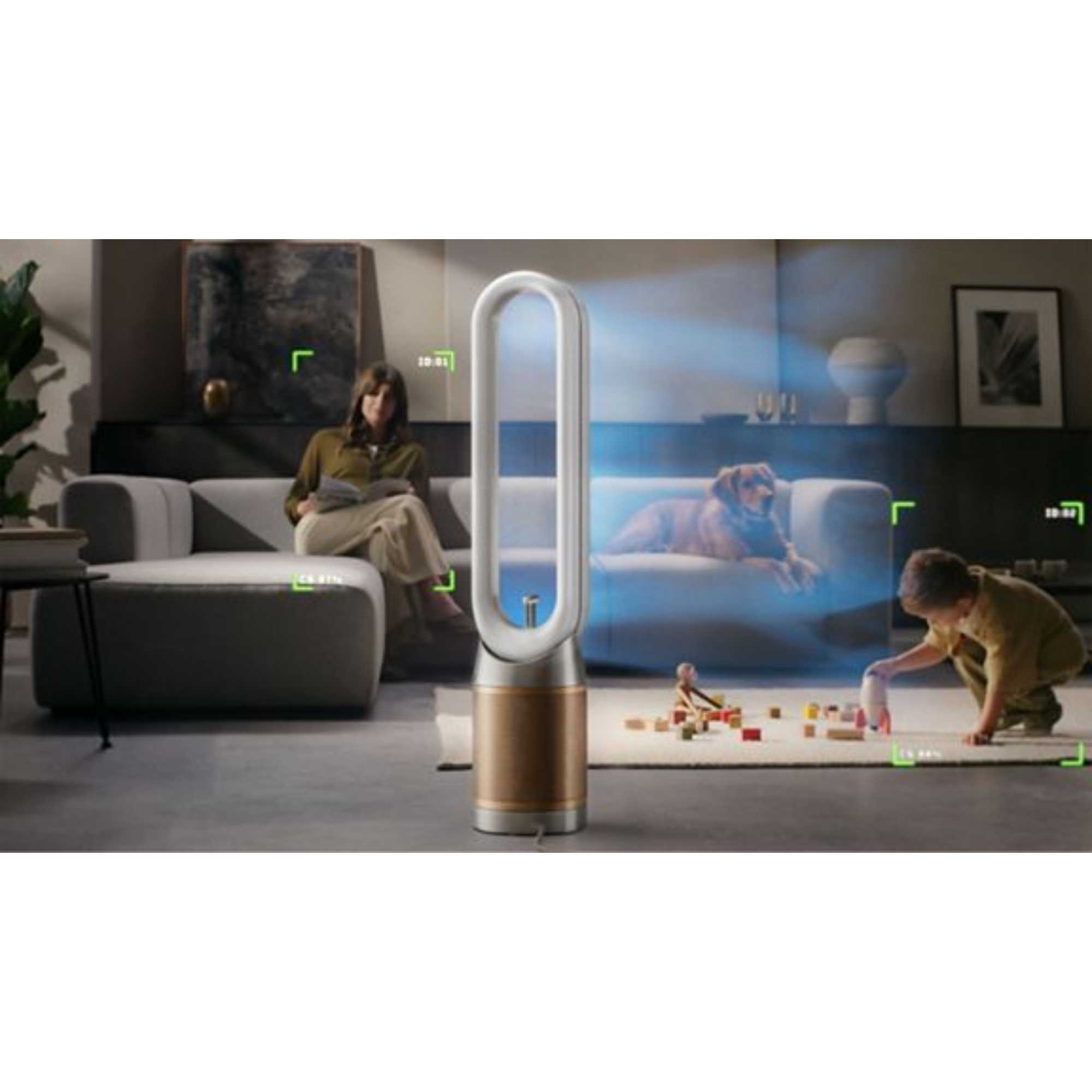 TP14 Find+Follow Purifier Fan - White + Gold