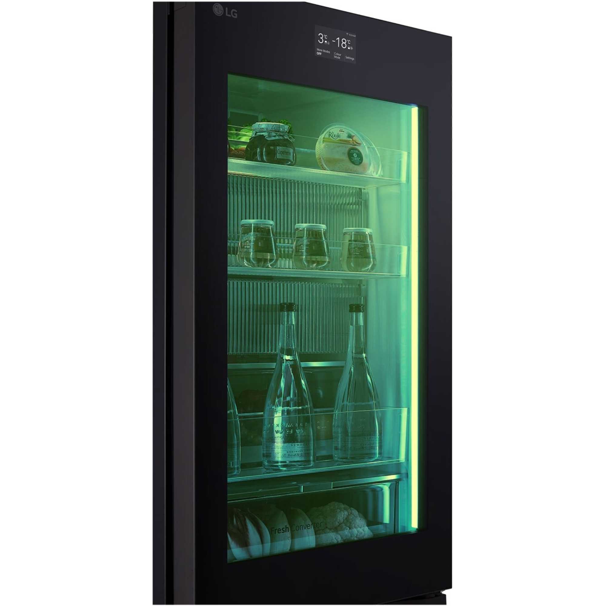 GBG7190CEV 349l Total No Frost InstaView Fridge Freezer - Essence Black Steel