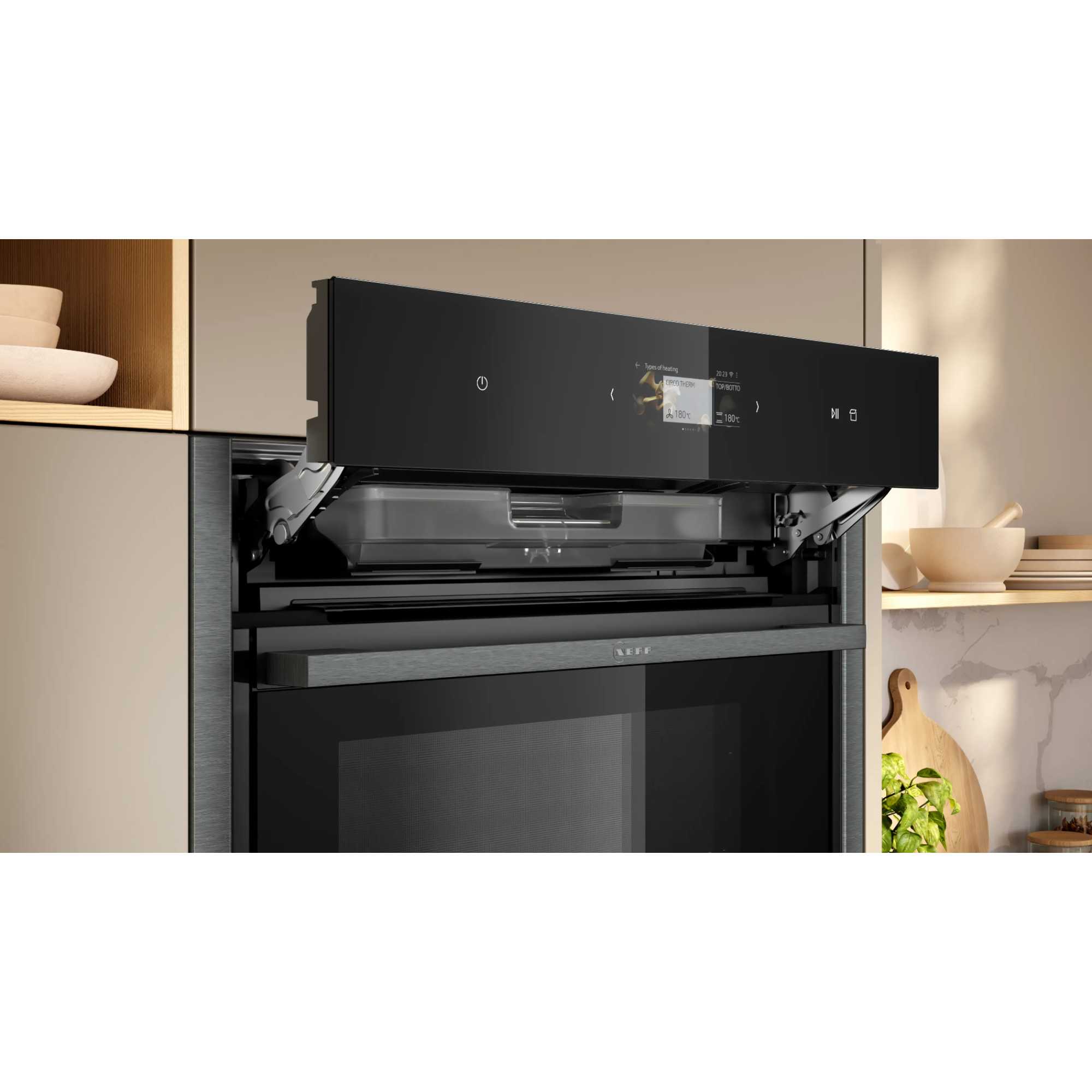 N 90 B64VS71G0B Slide&Hide Built-In Smart Single Oven with Steam Function - Graphite Grey