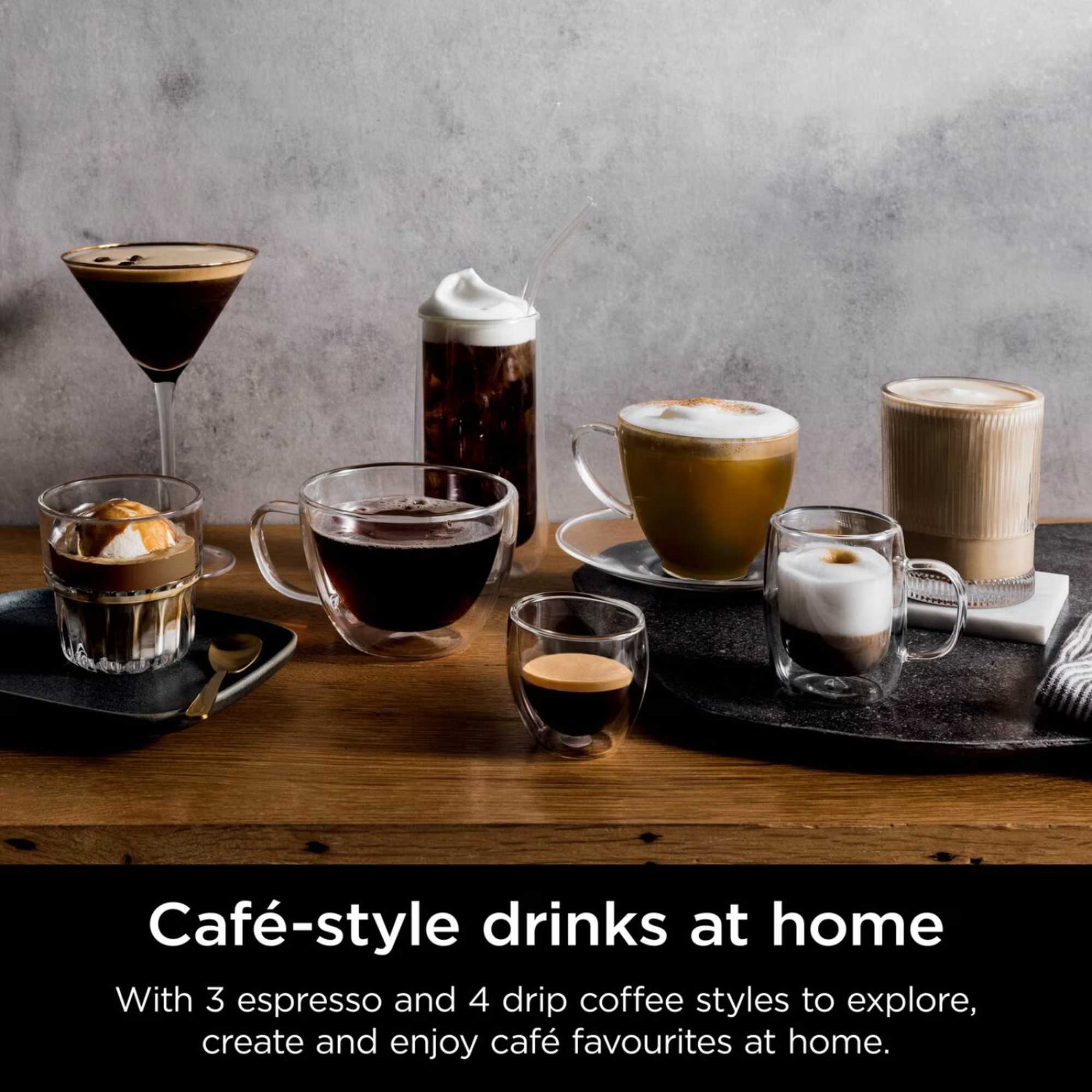 ES601UKBK Luxe Cafe Premier 15+ Preset Dual Froth Espresso Machine - Black