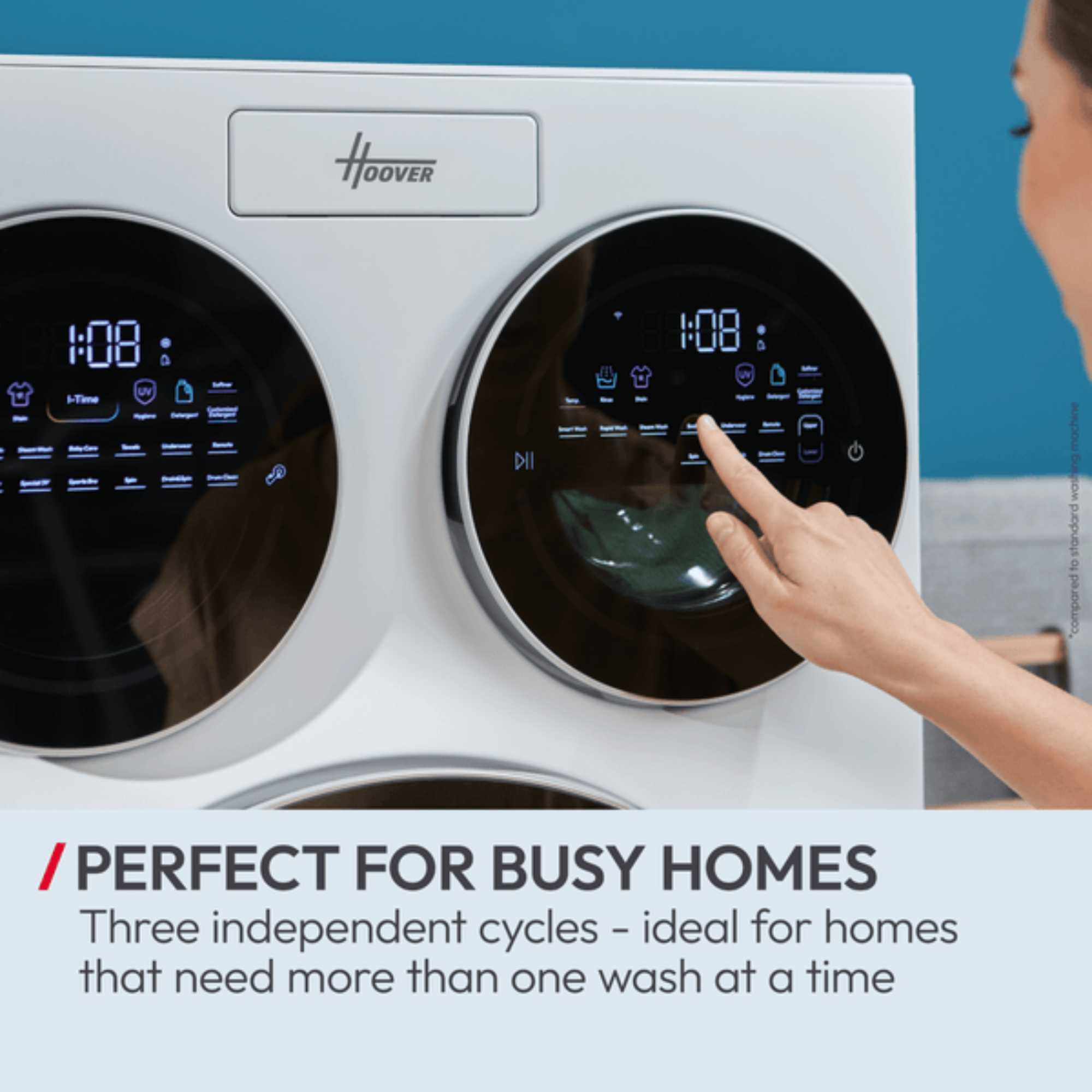 MultiWash 10kg + 1kg + 1kg 1400rpm Washing Machine - HMQD 410CBL9-80