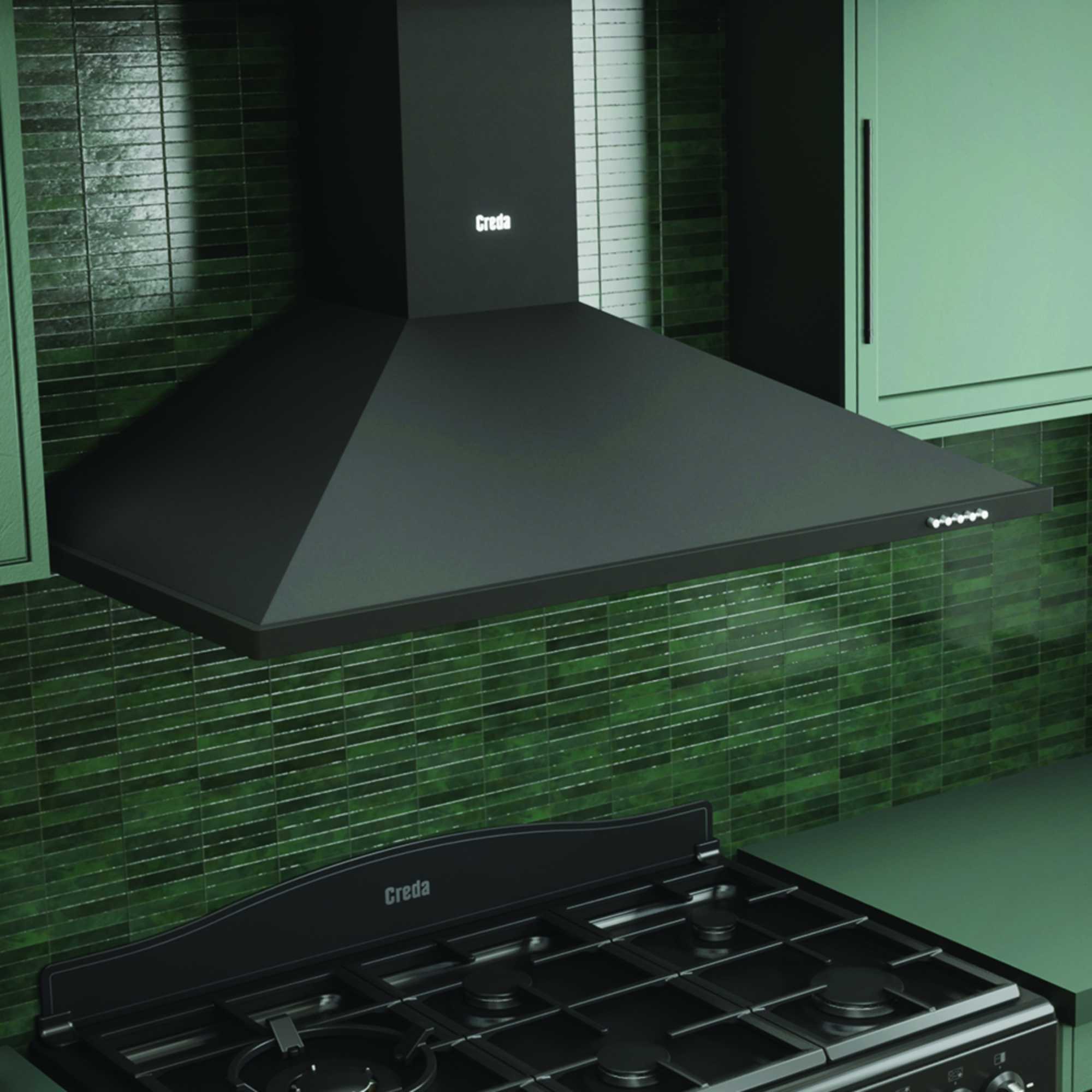 C90CH 90cm Pyramid Chimney Hood - Anthracite