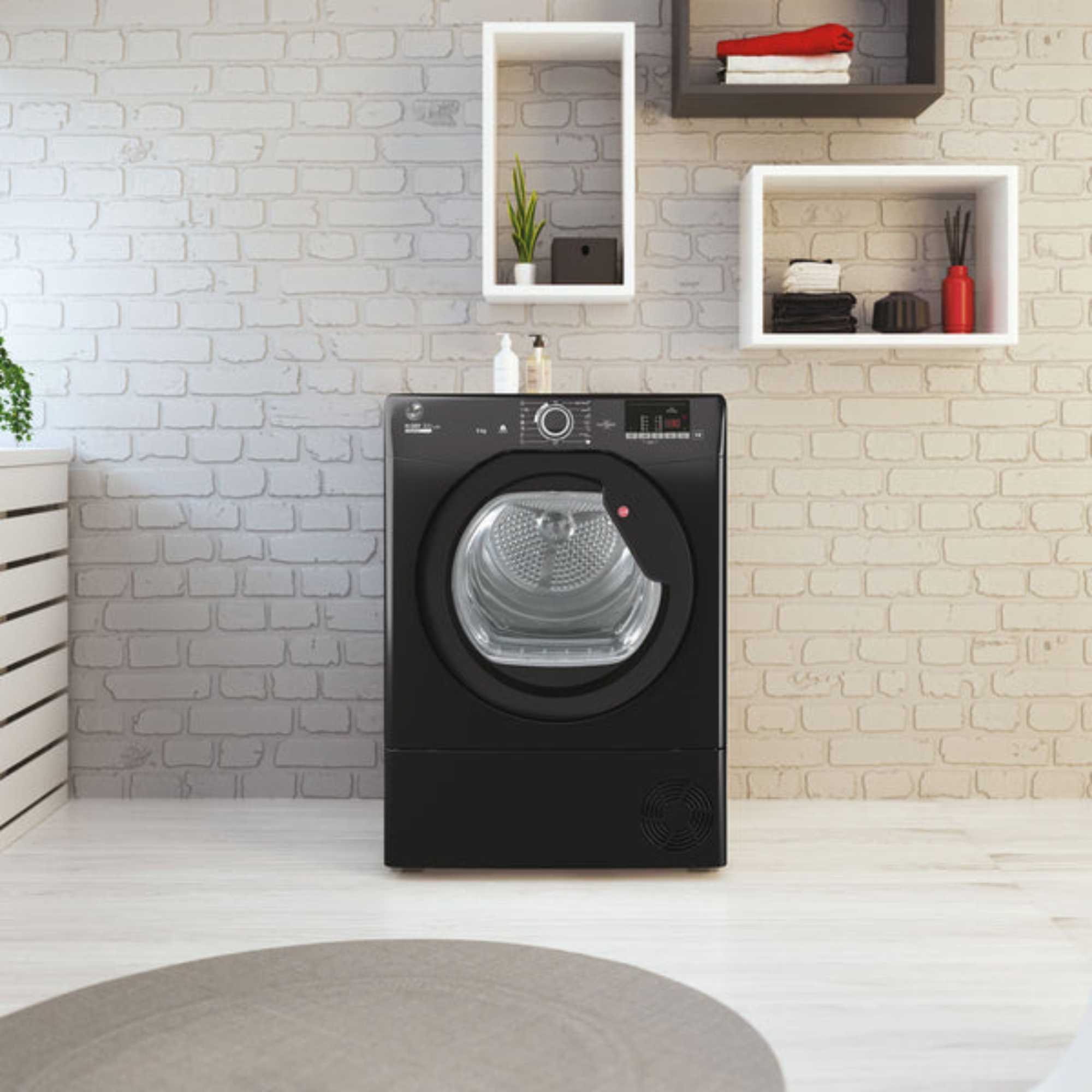 HLE C9DGB-80 9kg Smart Condenser Tumble Dryer - Black