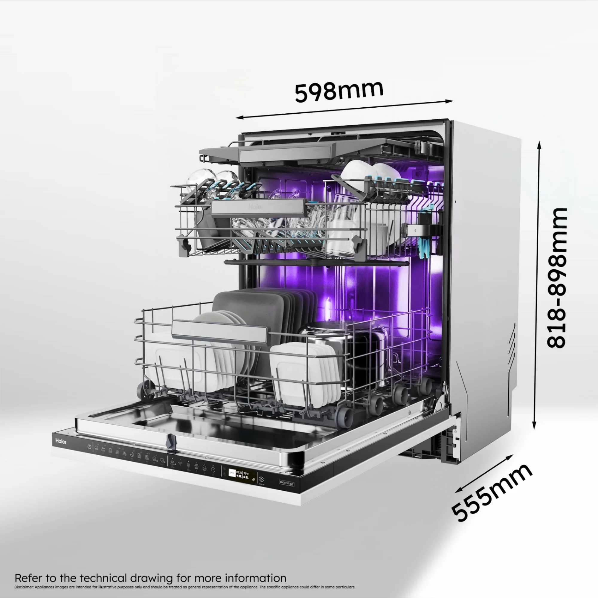 I-Pro Shine Series 6 Fully Integrated Dishwasher Full-Sized - XS 4A4M4BB-80