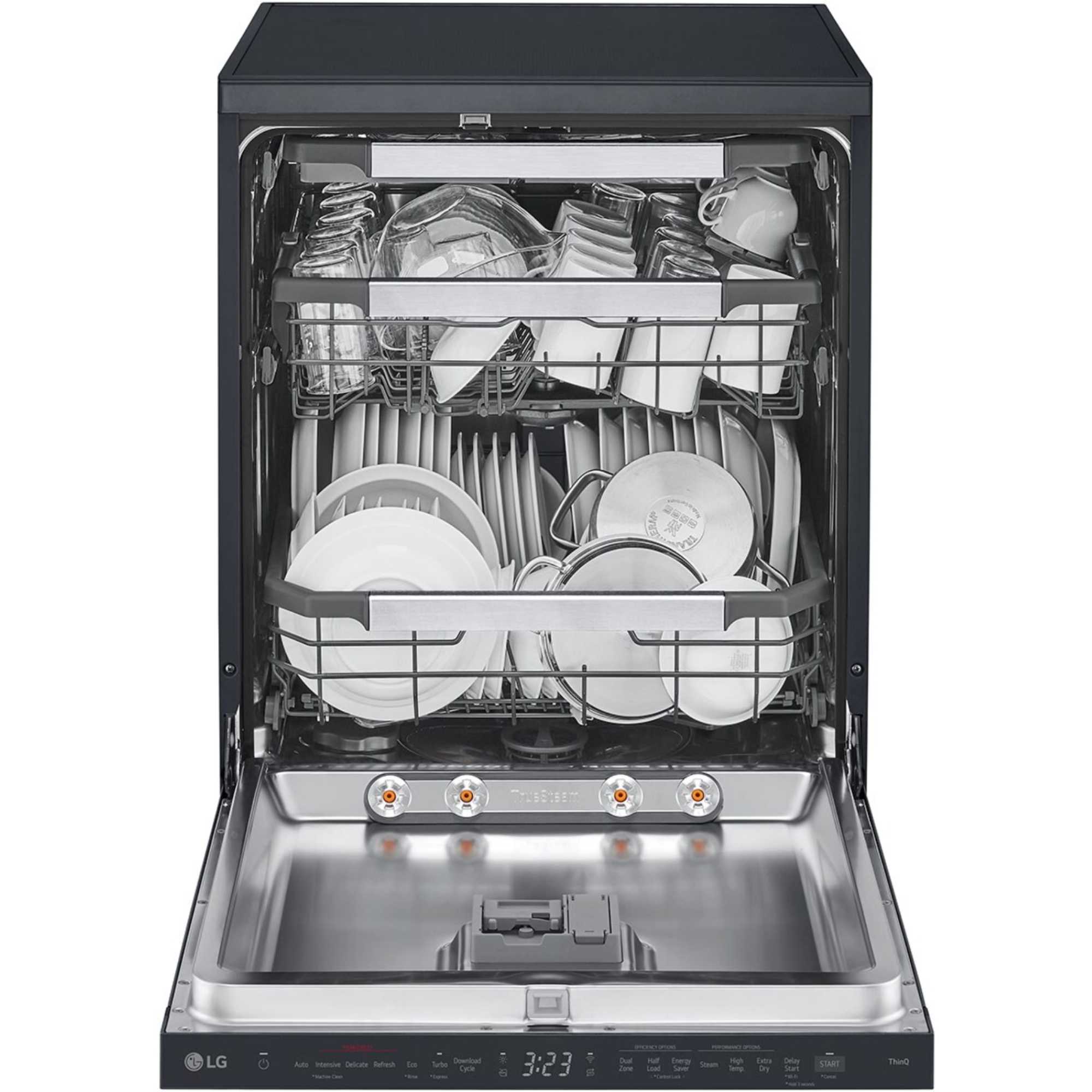 DF587HMS 14 Place Settings TrueSteam Dishwasher - Matte Black