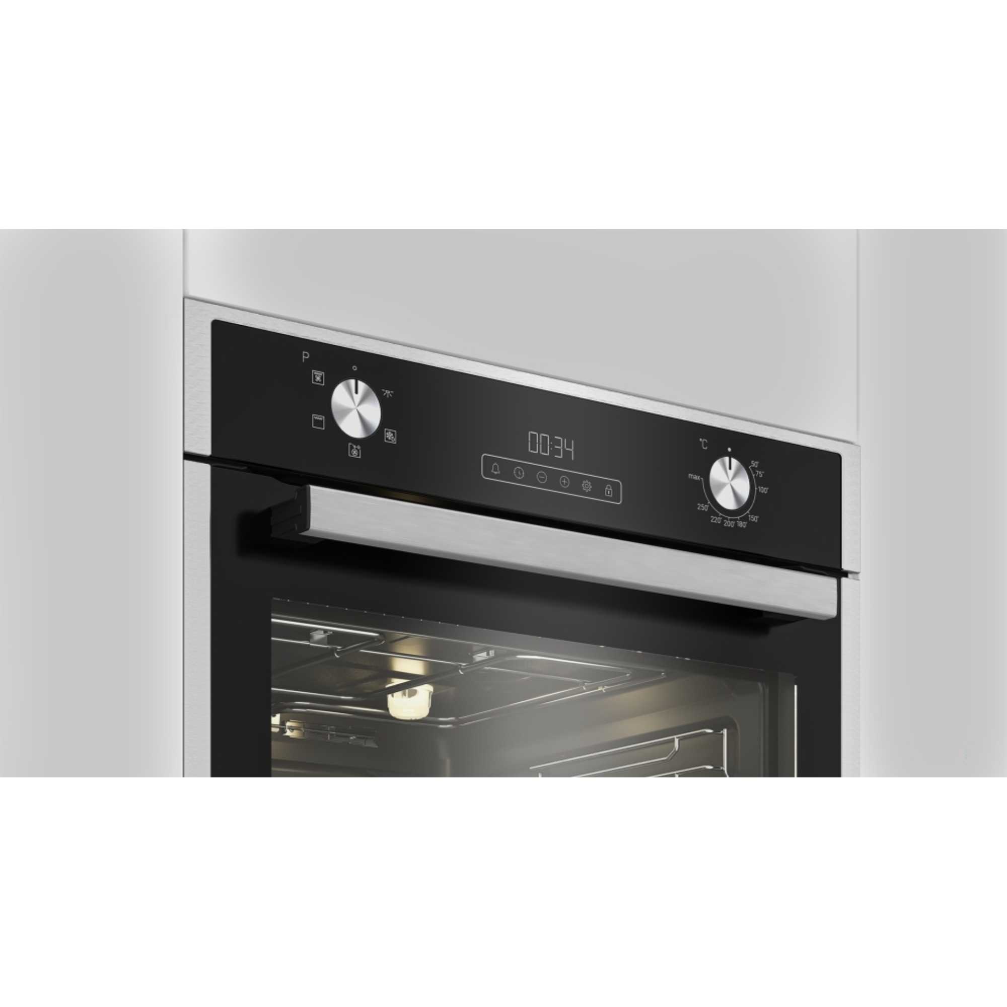 ROEN7201X 60cm Built-In 72L Single Fan Oven with AeroChef