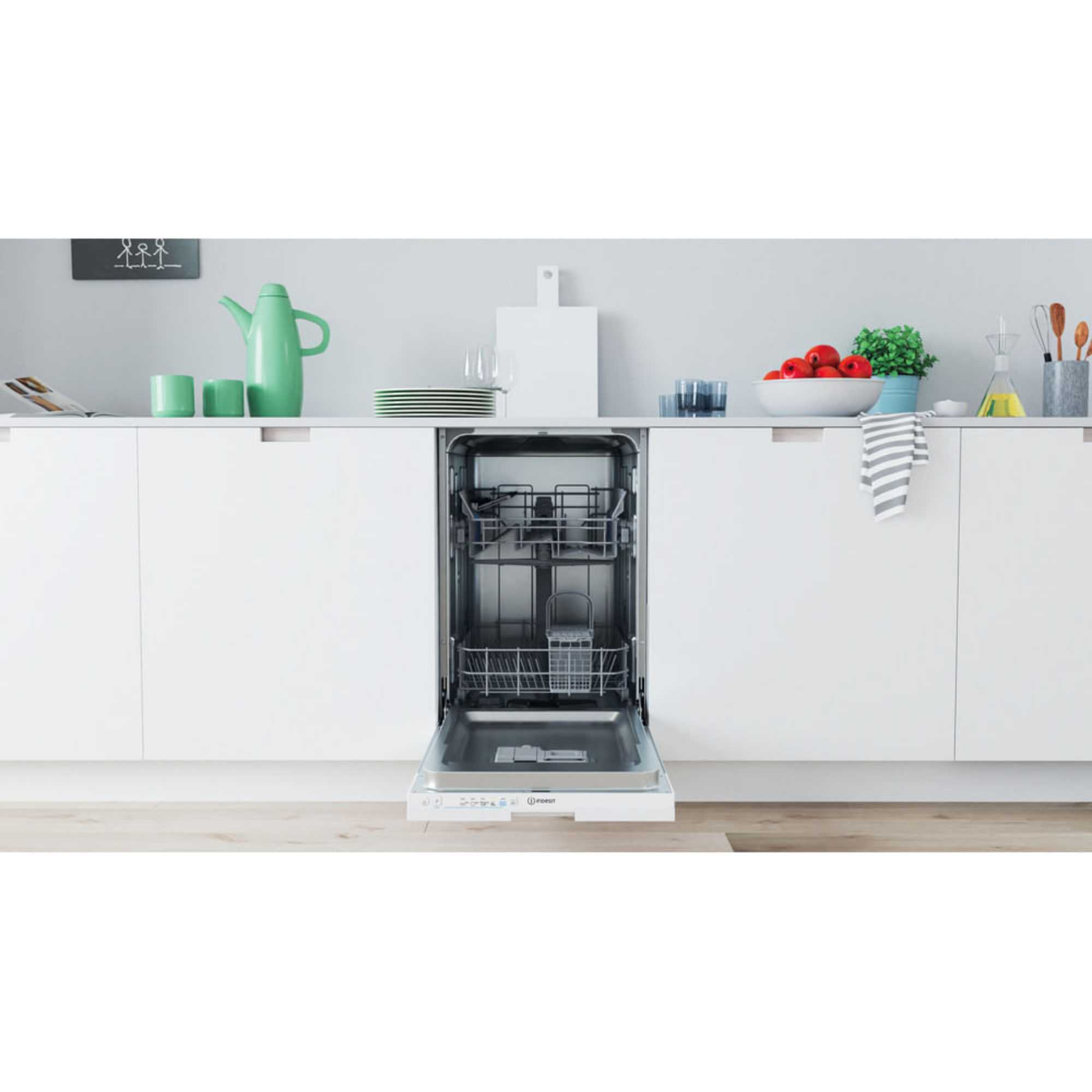 IN2ID10CS80UK Push&Go Fully Integrated 10 Place Settings Slimline Dishwasher - White