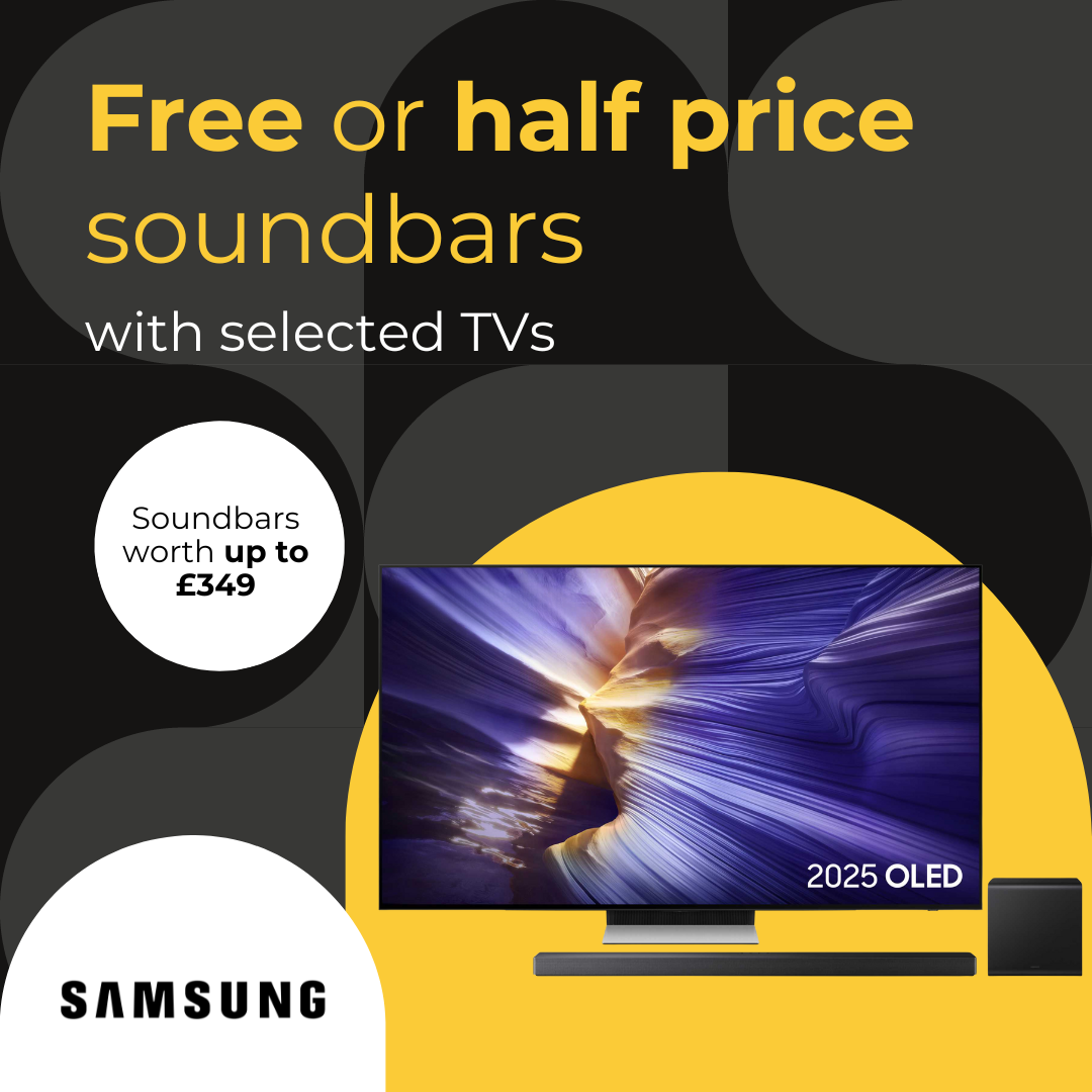 Get a free or 50% off soundbar with selected Samsung TVs