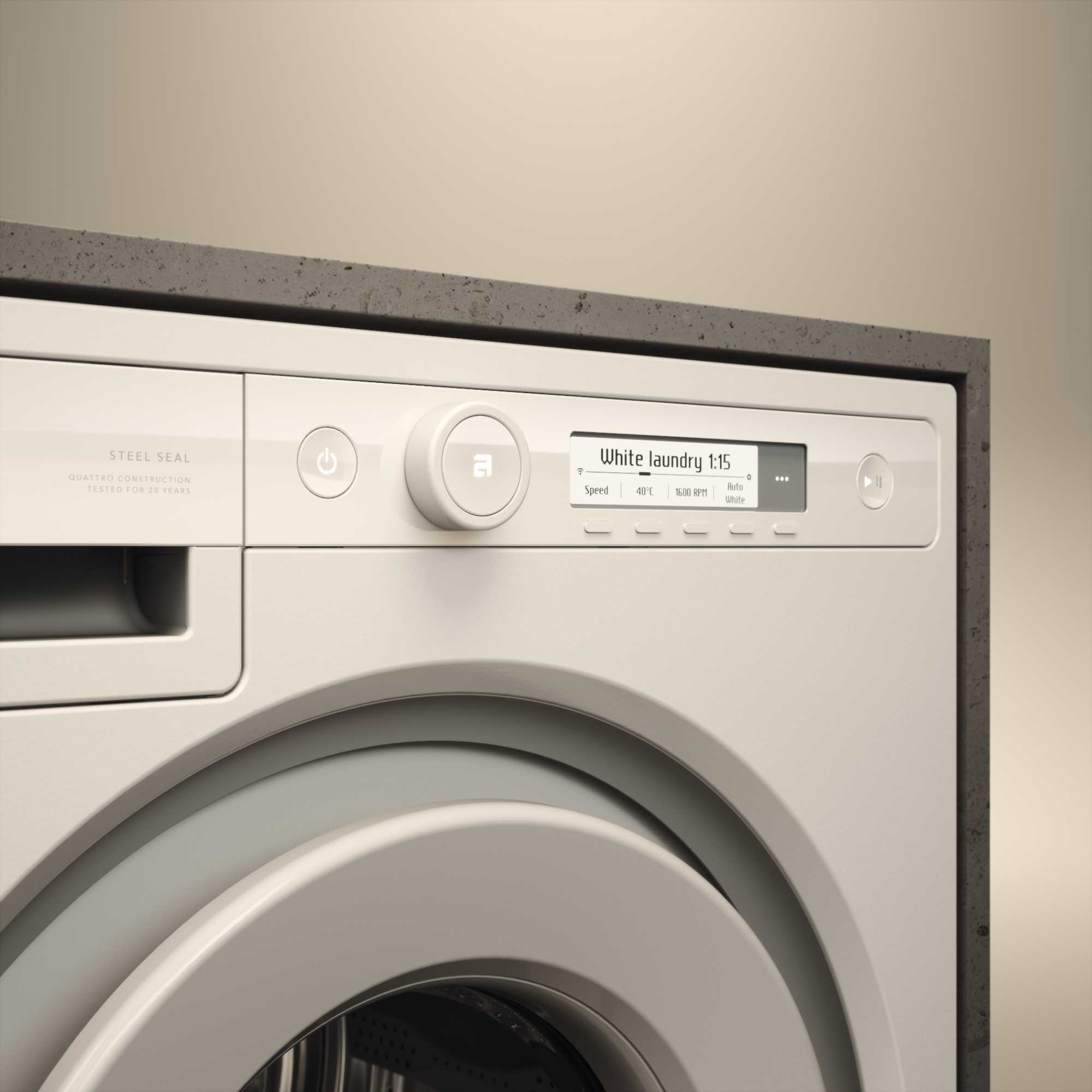 W1094W.UK 9kg 1400rpm Steel Seal Smart Washing Machine - White