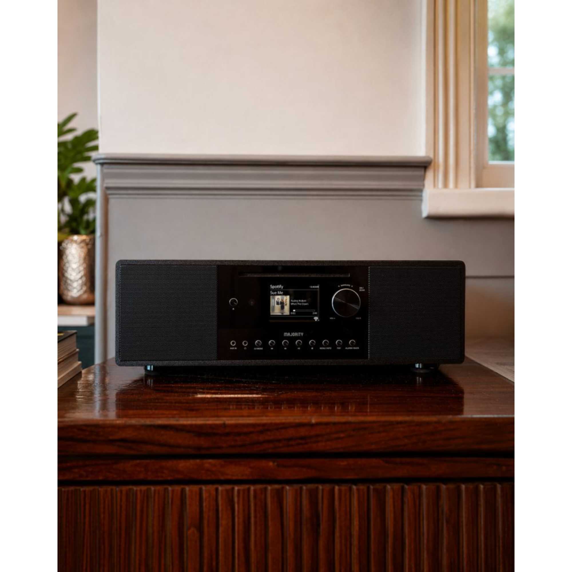 Quadriga Internet Radio Music System with Spotify Connect - Black