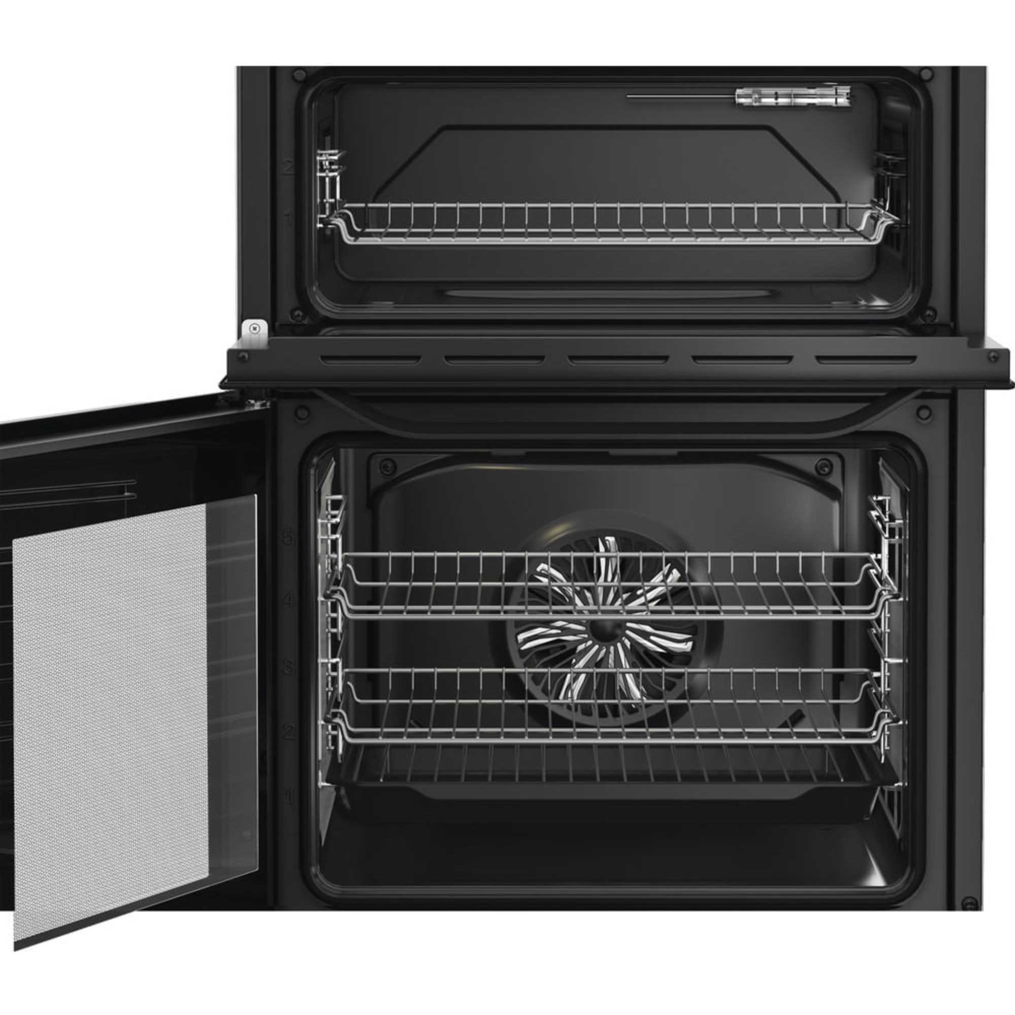HTE6VDCB1 60cm Electric Twin Cooker with Multiflow - Black