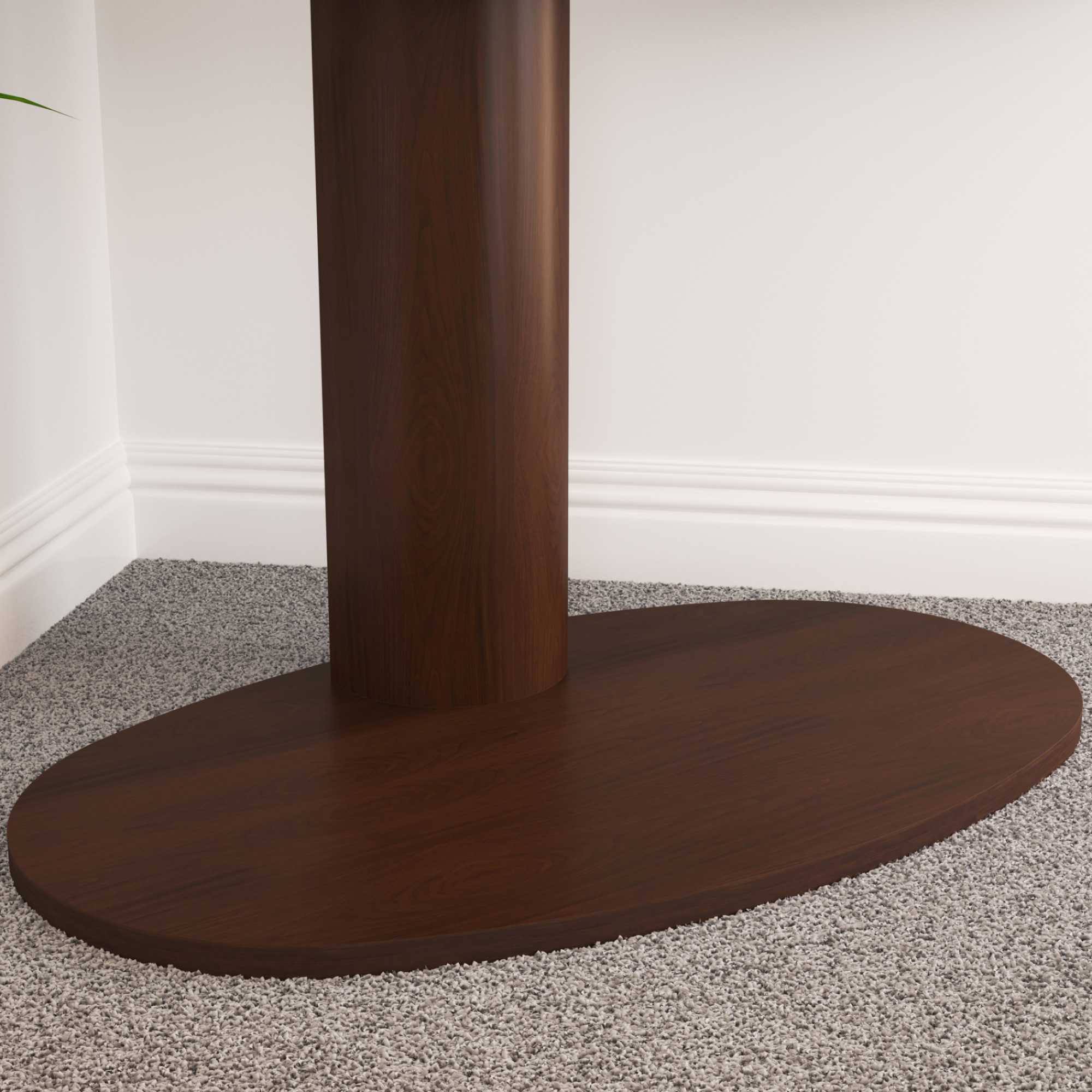 FL930CHEW Wooden Column TV Stand, for 32-65" TVs - Walnut