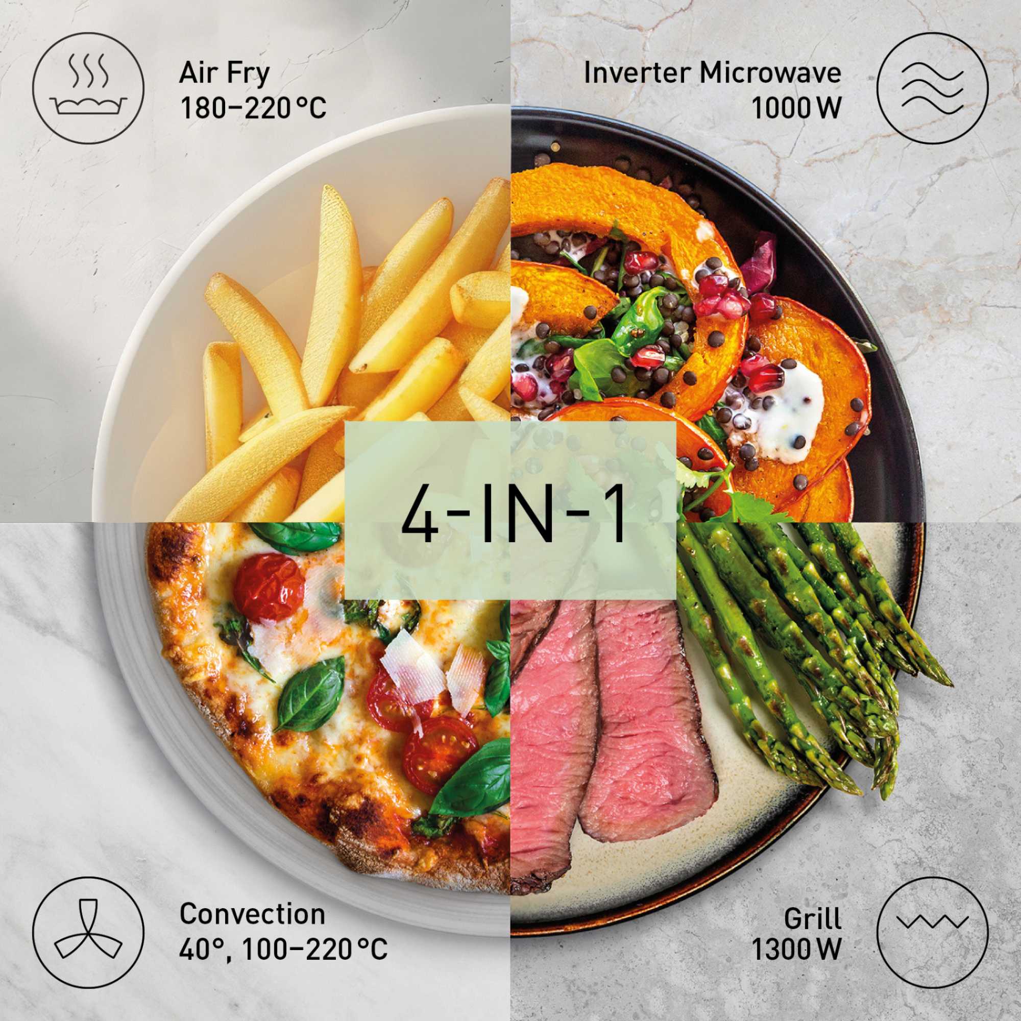 NN-CD88QSBPQ 34l 4-in-1 Air Fry Combi Microwave Oven