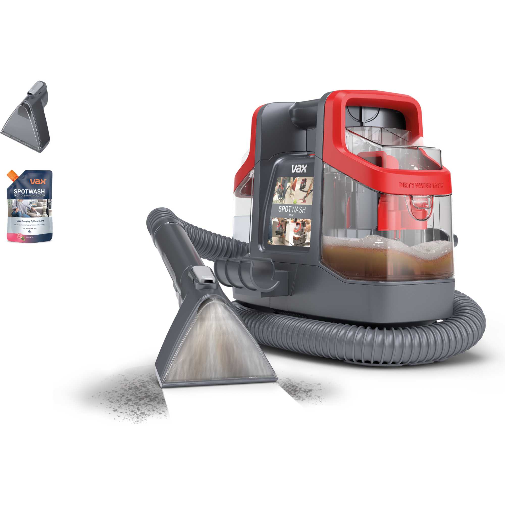 CDSW-MCXS Spotwash Mini Spot Cleaner Handheld - Grey/Red