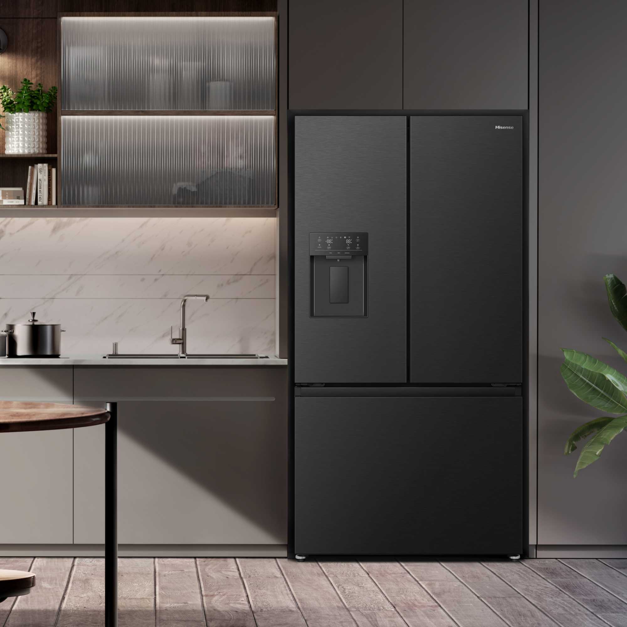 American Style Fridge Freezer 50/50 Total No Frost - Black - RF815N4SEFE