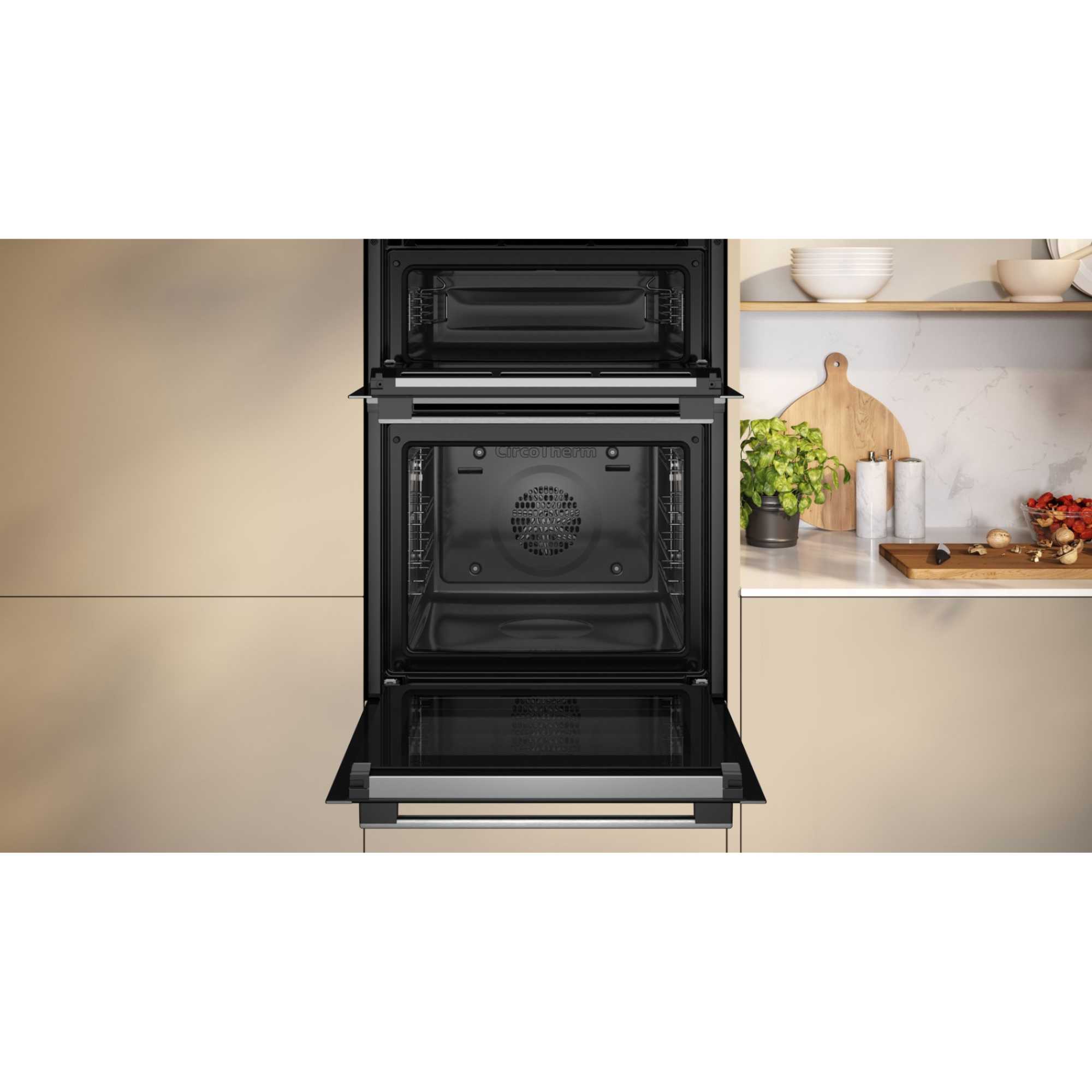 U2ACH7AG7B N 50 Built-In Double Oven with Pyrolytic & EasyClean - Graphite
