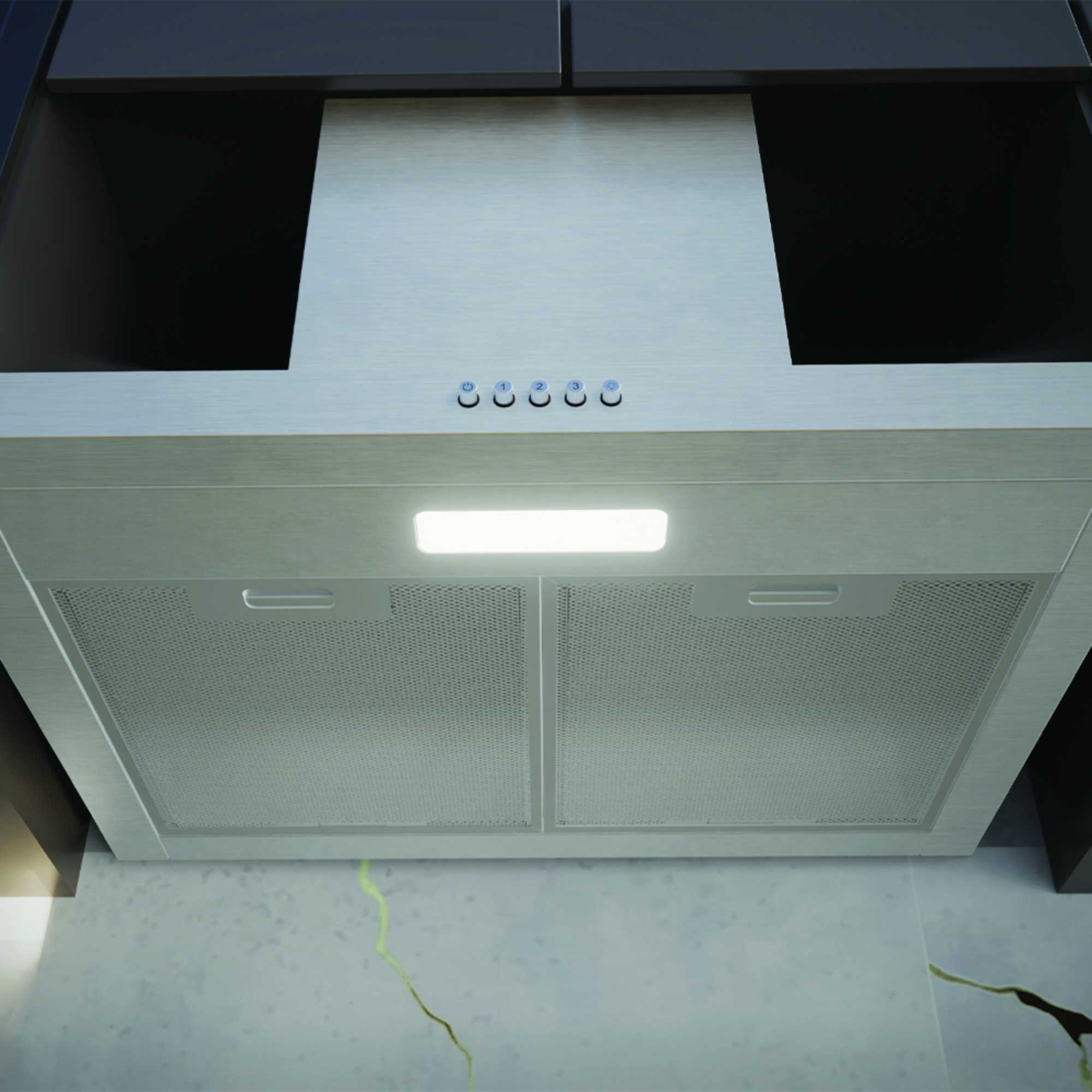 C60THX 60cm T-Shaped Hood - Stainless Steel