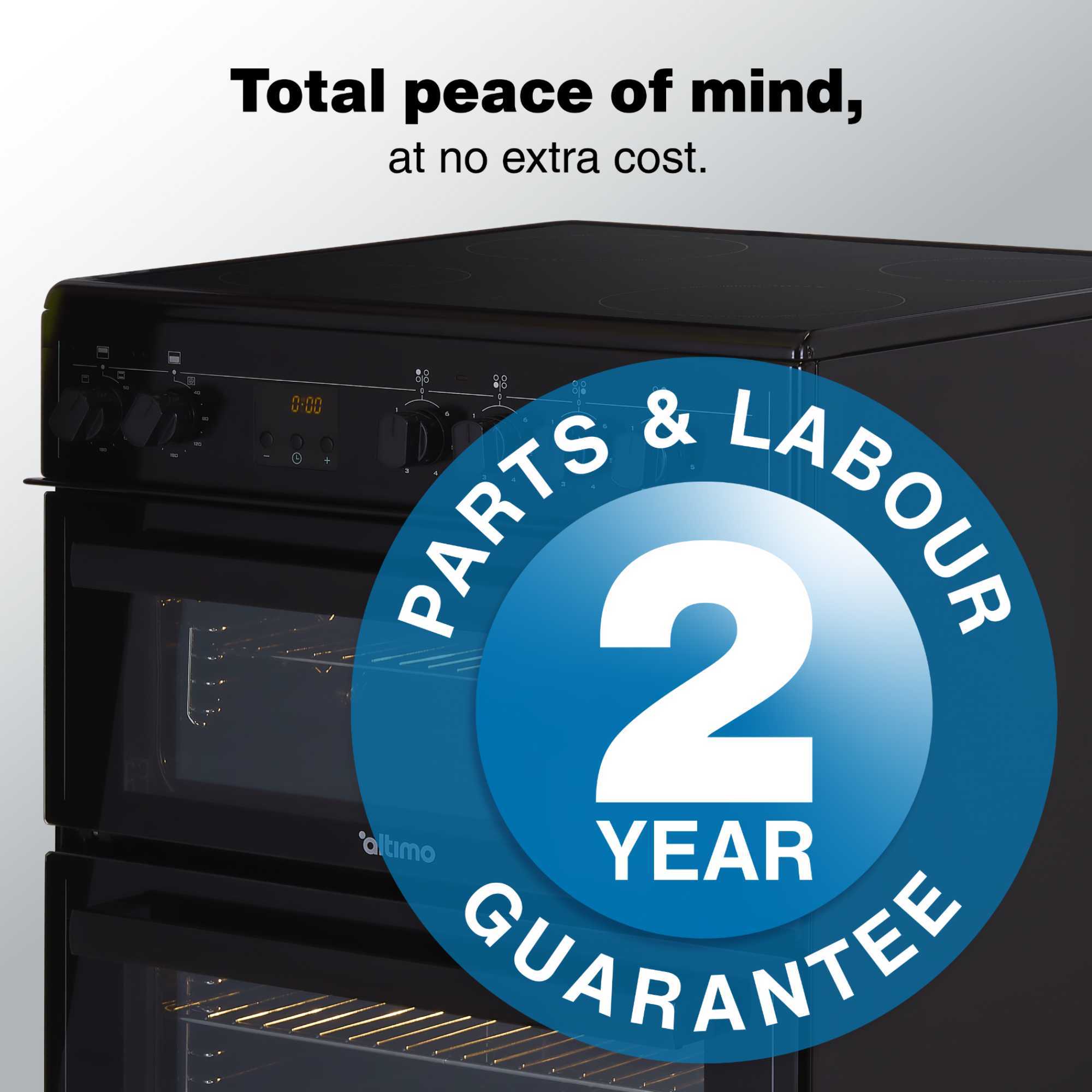 CEDC602B 600mm Double Oven Cooker with Ceramic Hob