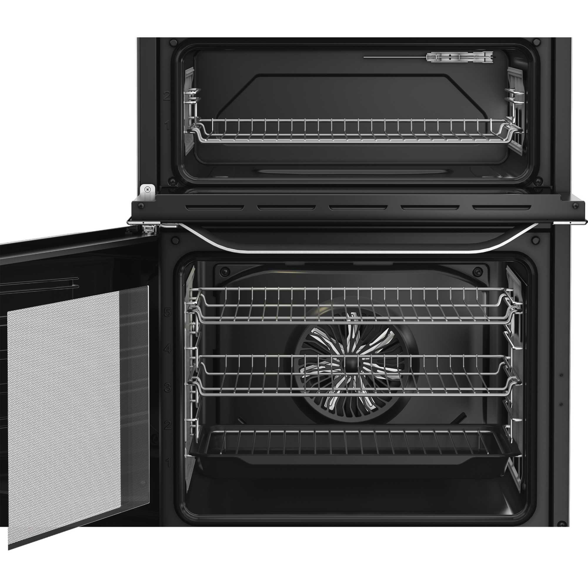 HDE6IDC2X Double Oven Electric Cooker with 4 Zone Induction Hob - Stainless Steel