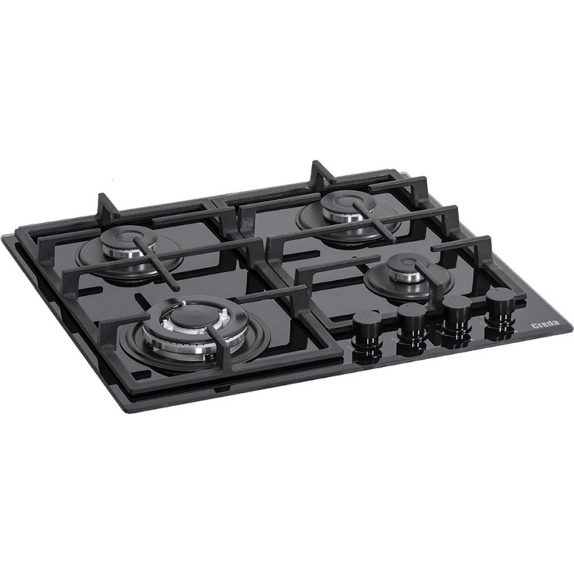 C60GFCWG 60cm 4 Zone Gas Hob - Black