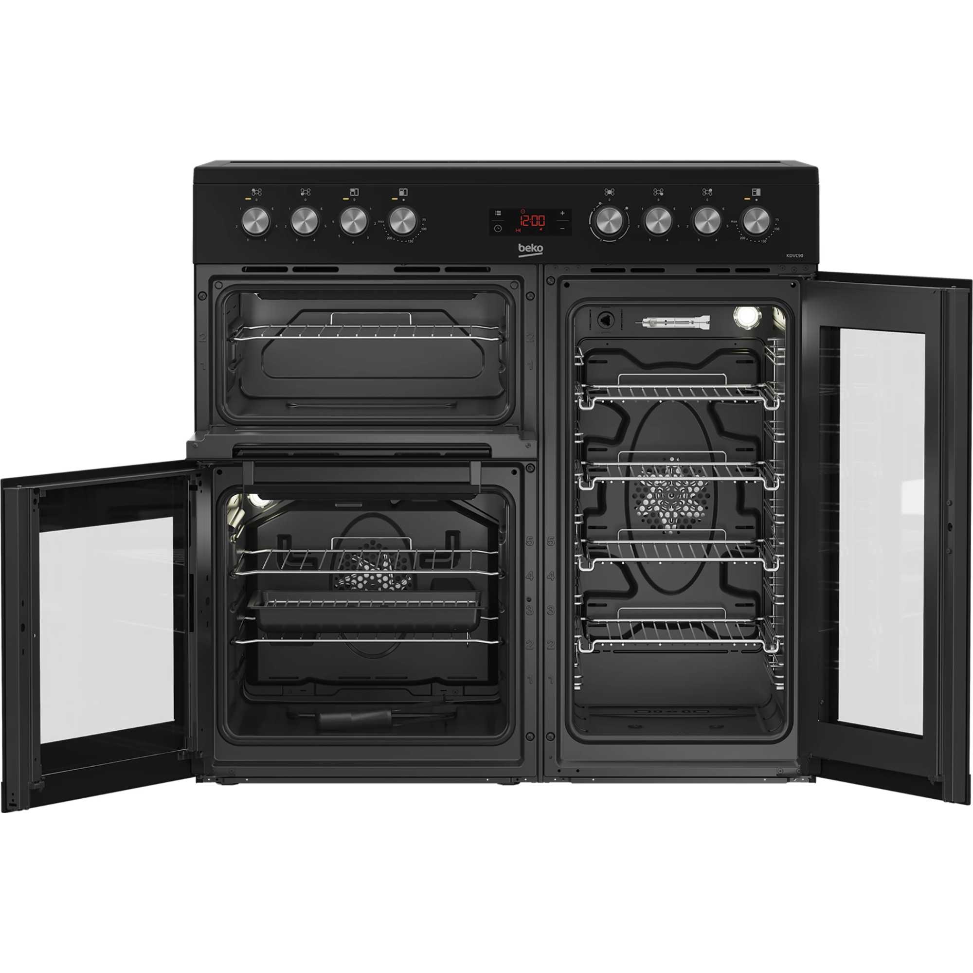 90cm Double Oven Range Cooker with 5 Ceramic Hobs - KDVC90K